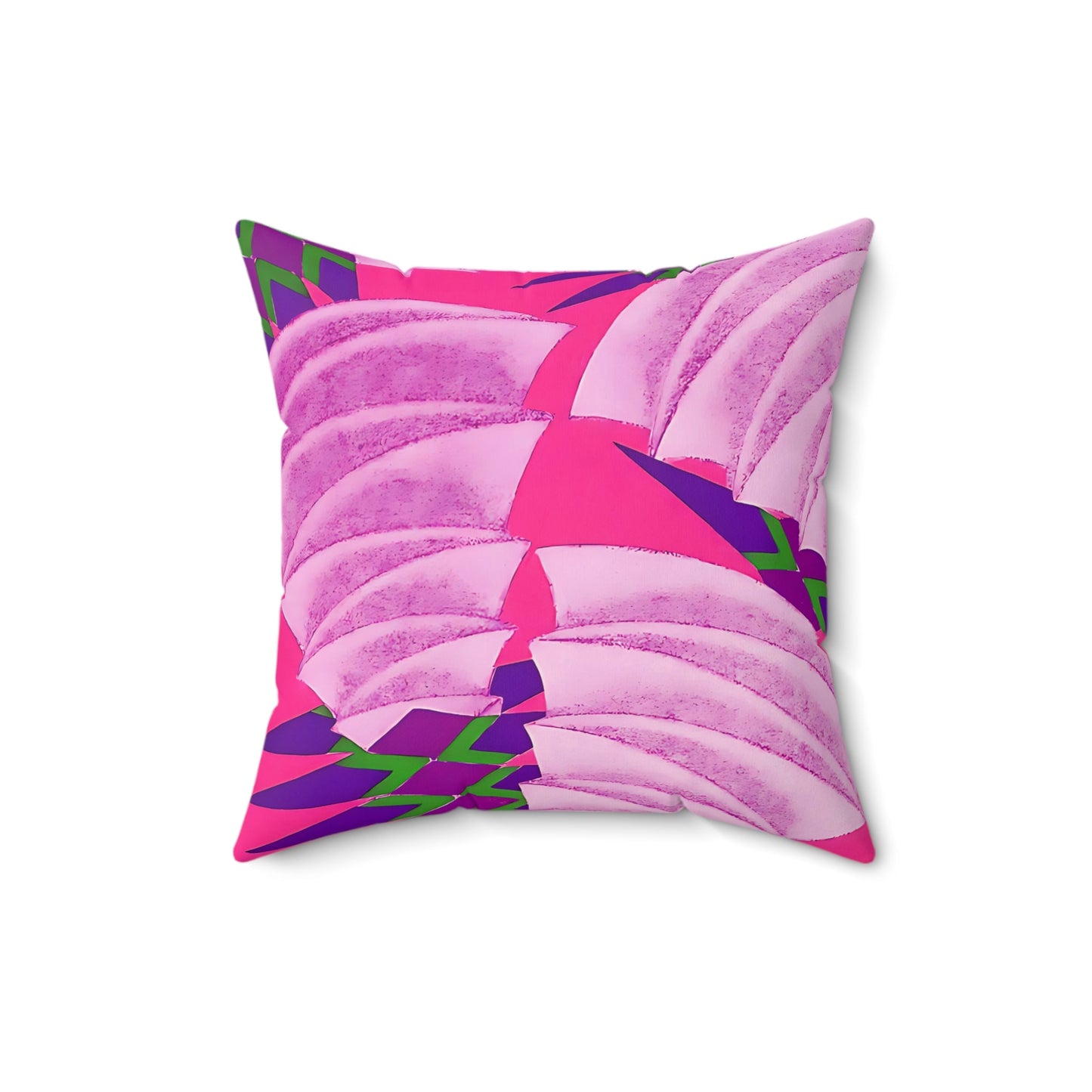 Art Deco Prismes Abstract Hot Pink Throw Pillow - POP DECO