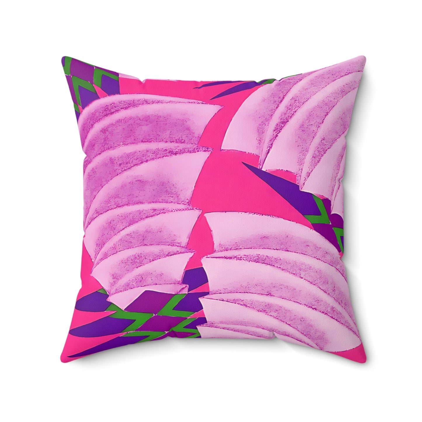 Art Deco Prismes Abstract Hot Pink Throw Pillow - POP DECO