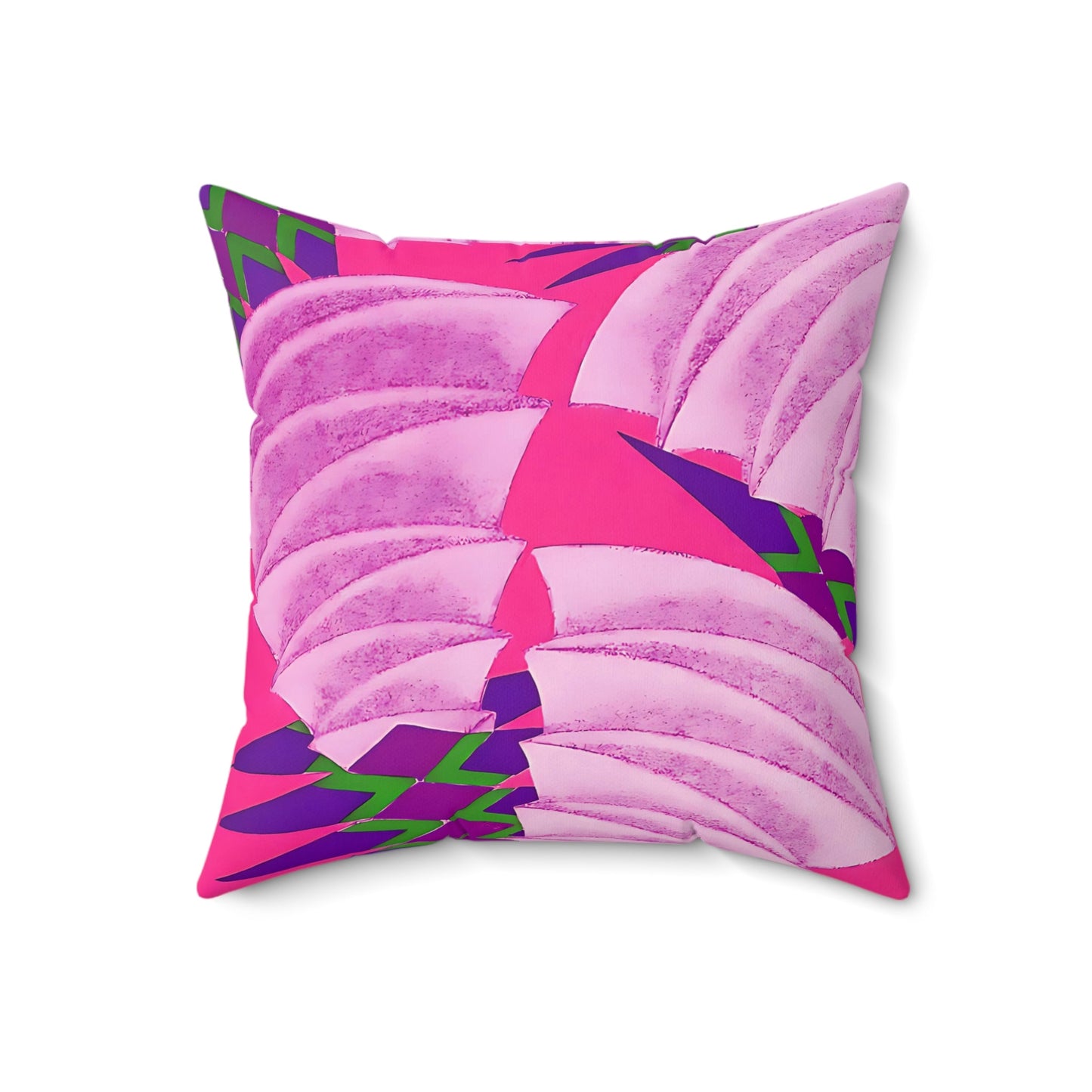 Art Deco Prismes Abstract Hot Pink Throw Pillow - POP DECO