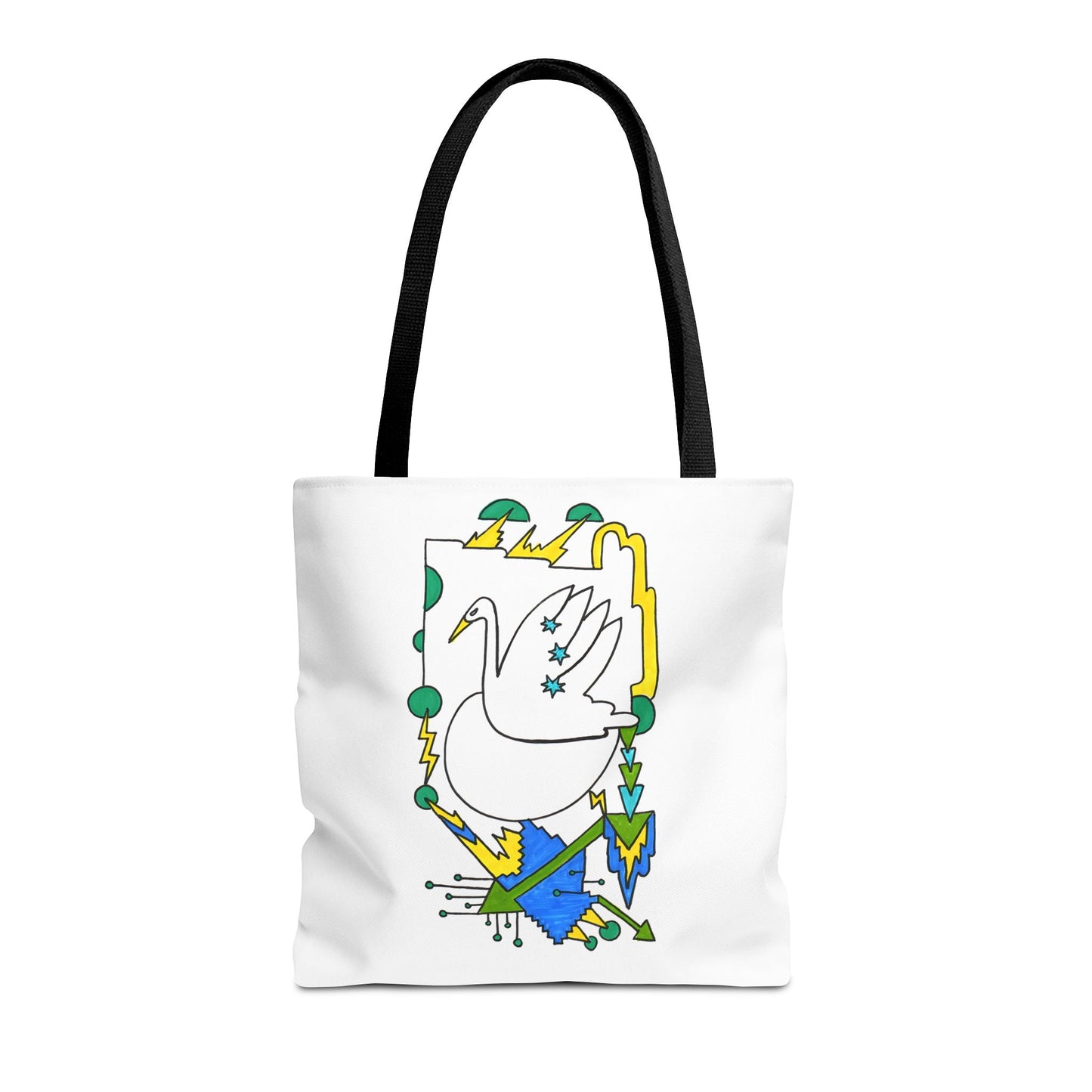 Art Deco Swan Drawing Tote Bag - POP DECO