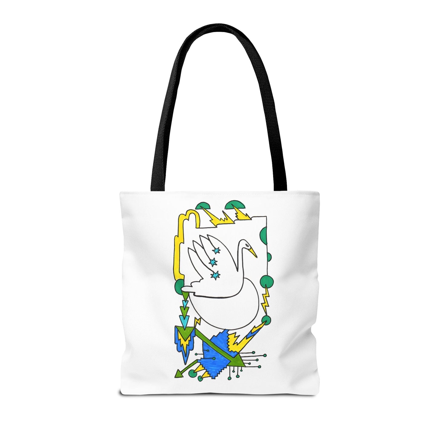 Art Deco Swan Drawing Tote Bag - POP DECO