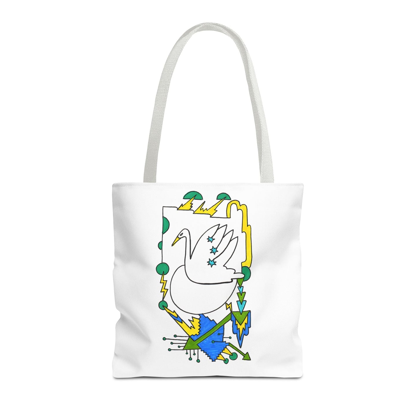 Art Deco Swan Drawing Tote Bag - POP DECO