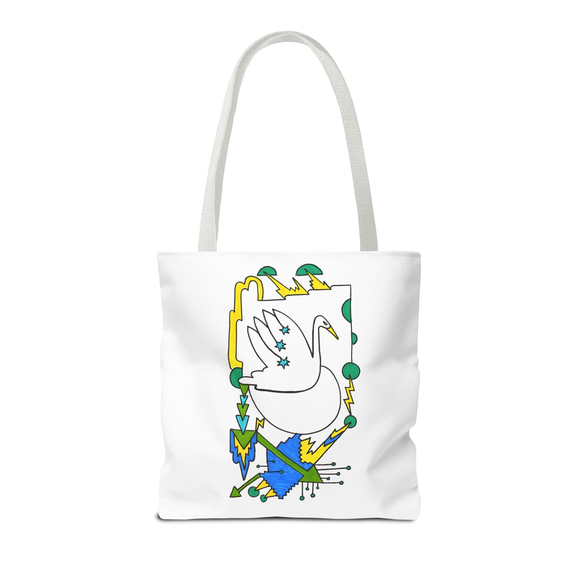 Art Deco Swan Drawing Tote Bag - POP DECO