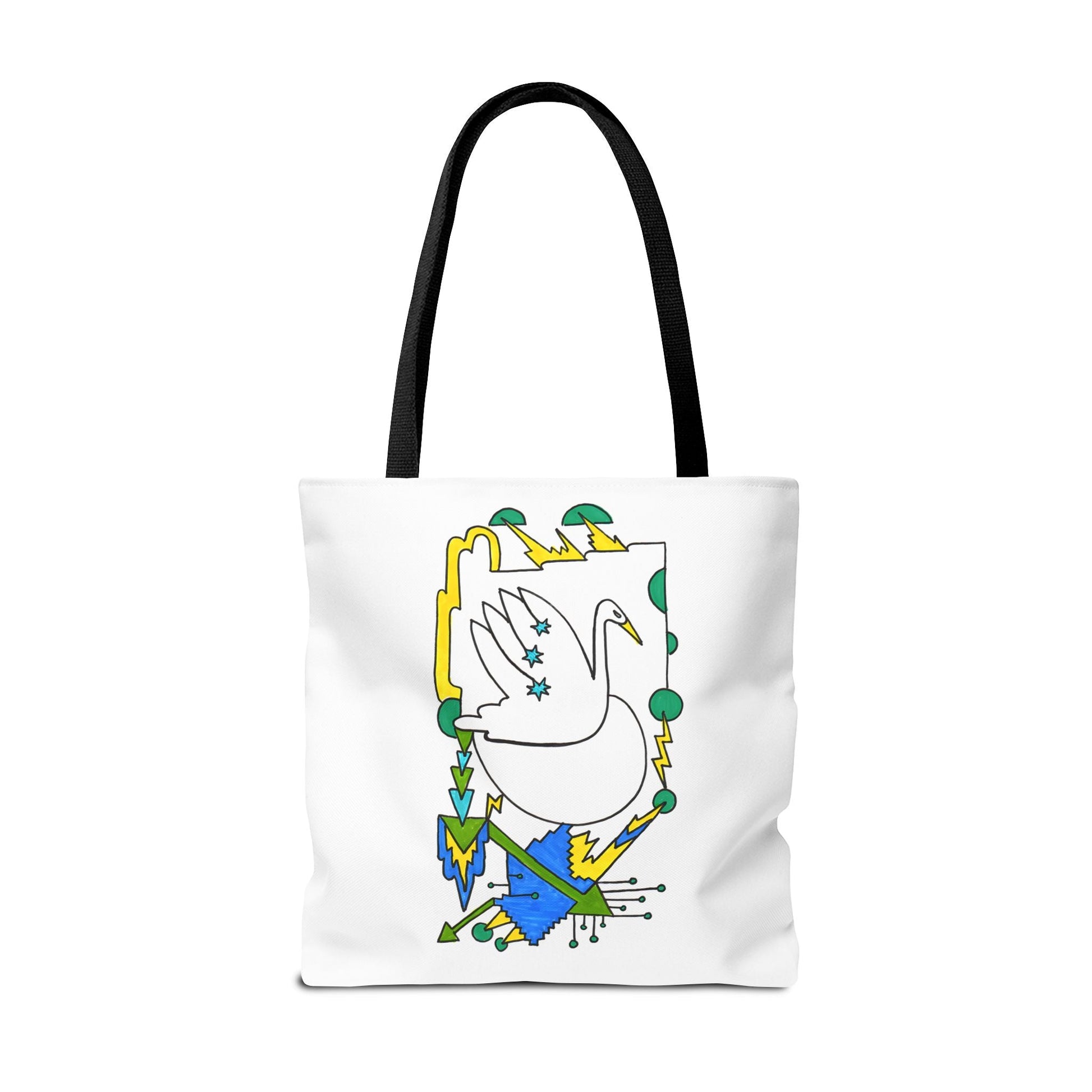 Art Deco Swan Drawing Tote Bag - POP DECO