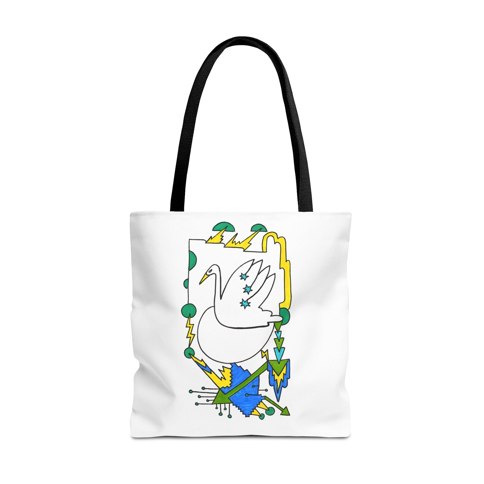 Art Deco Swan Drawing Tote Bag - POP DECO