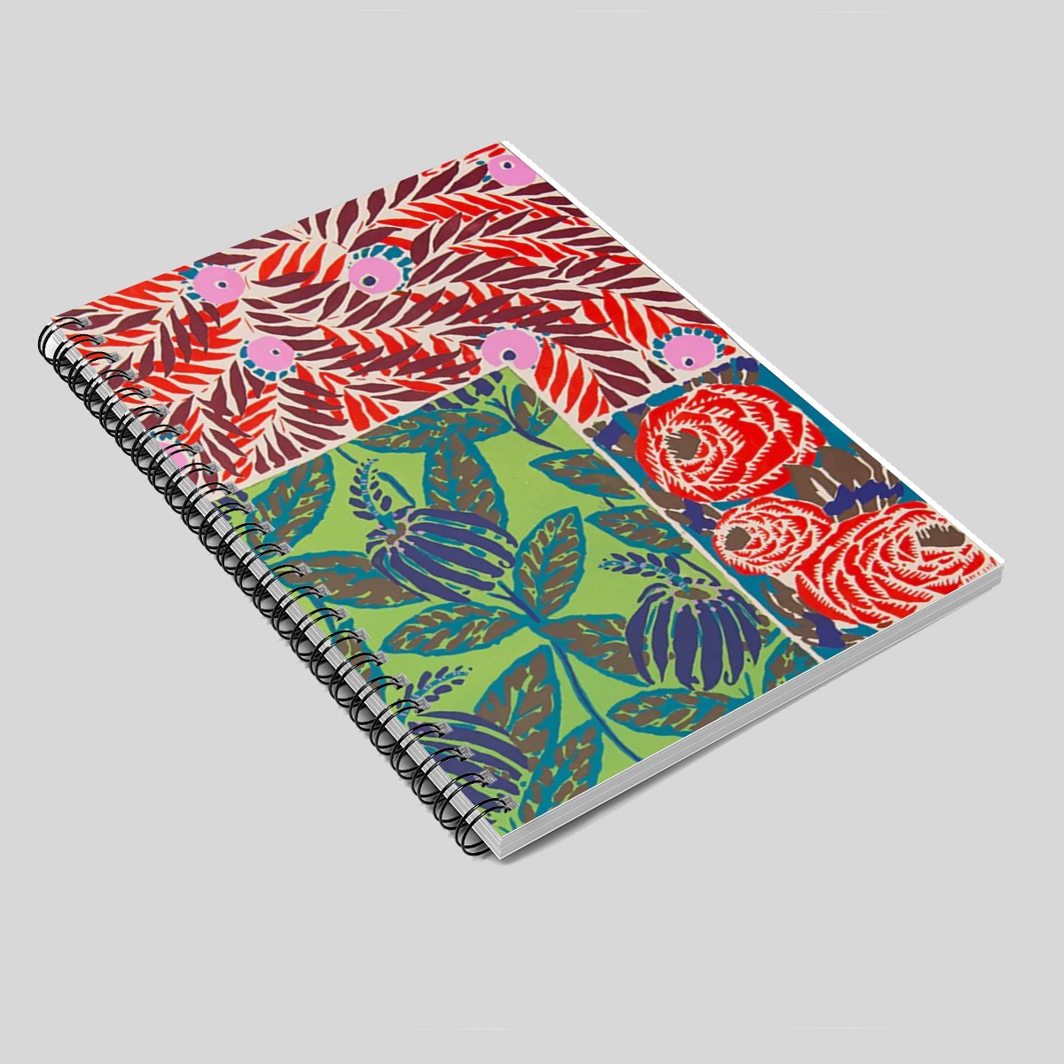 Art Deco Floral Spiral Notebook