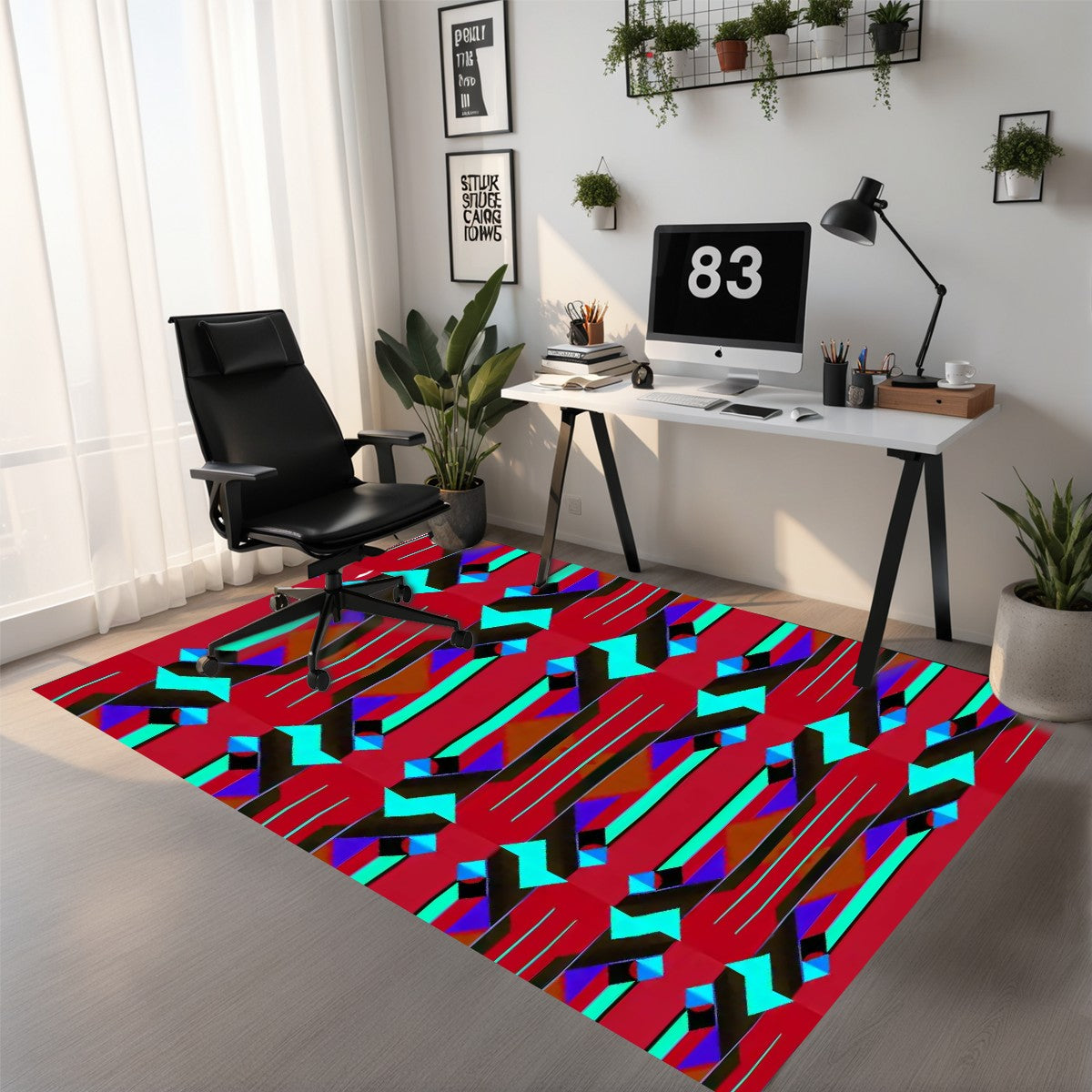 Pop Wild Geometric Colorful Abstract Area Rug (3x5) | Maximalist Eclectic Rug