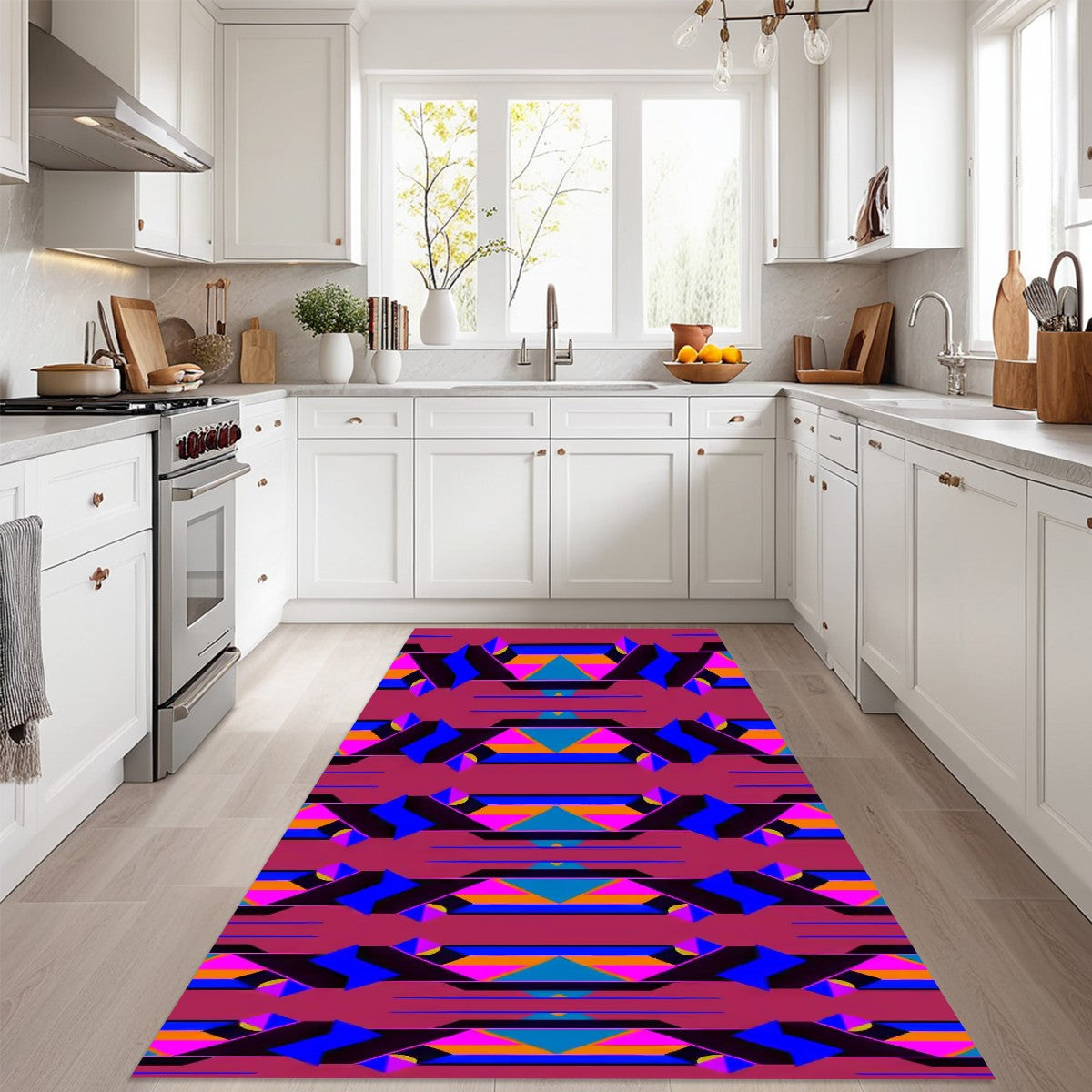 Pop Wild Geometric Colorful Abstract Area Rug (3x5) | Maximalist Eclectic Rug