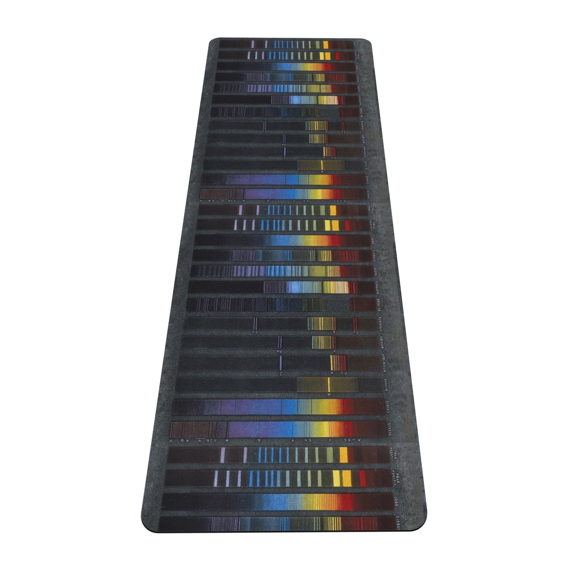 Black and Rainbow Modern Art Graphic Minimalist 4mm Rubber Yoga Mat - POP DECO