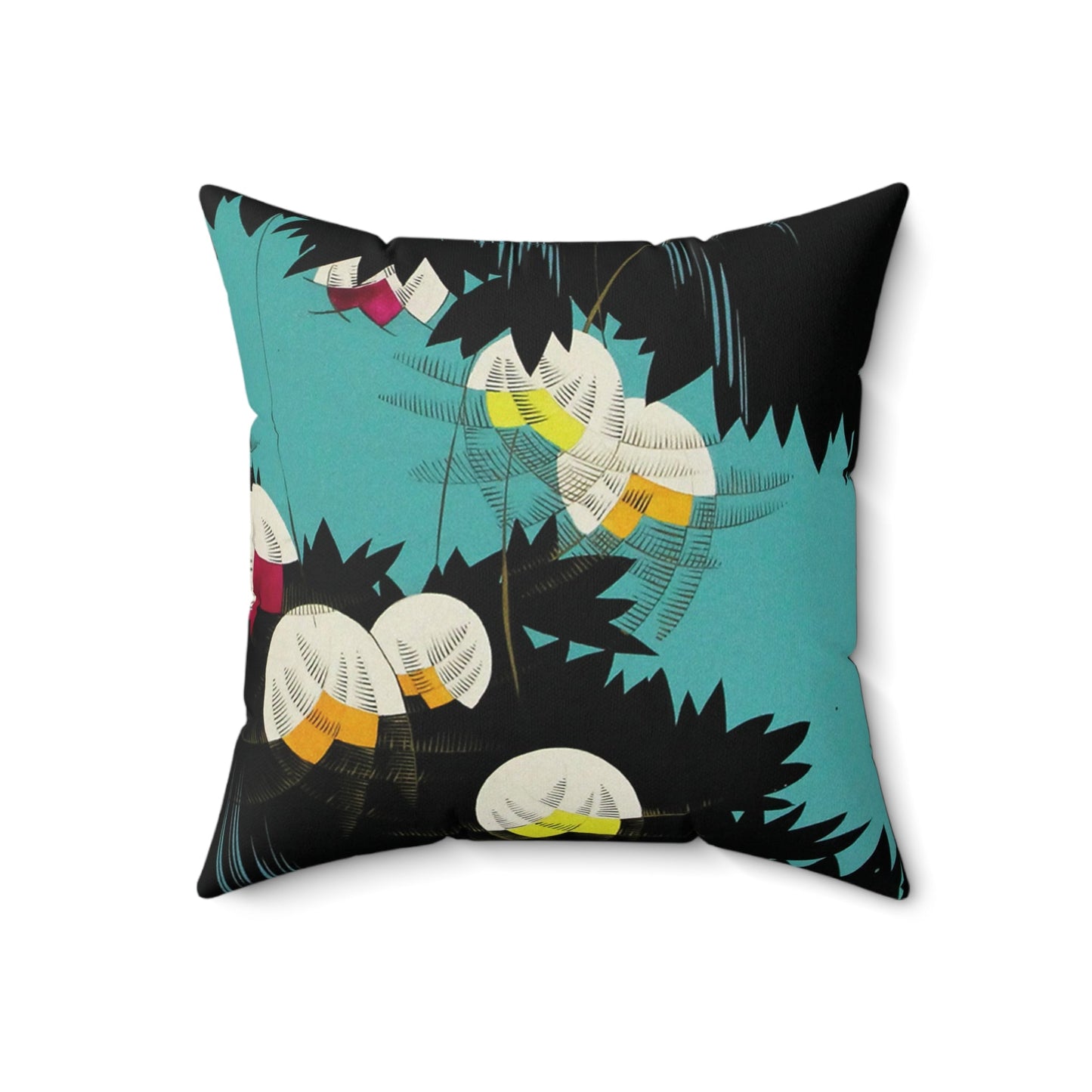 Colorful Abstract Art Deco Floral Lilly of the Valley Square Pillow - POP DECO