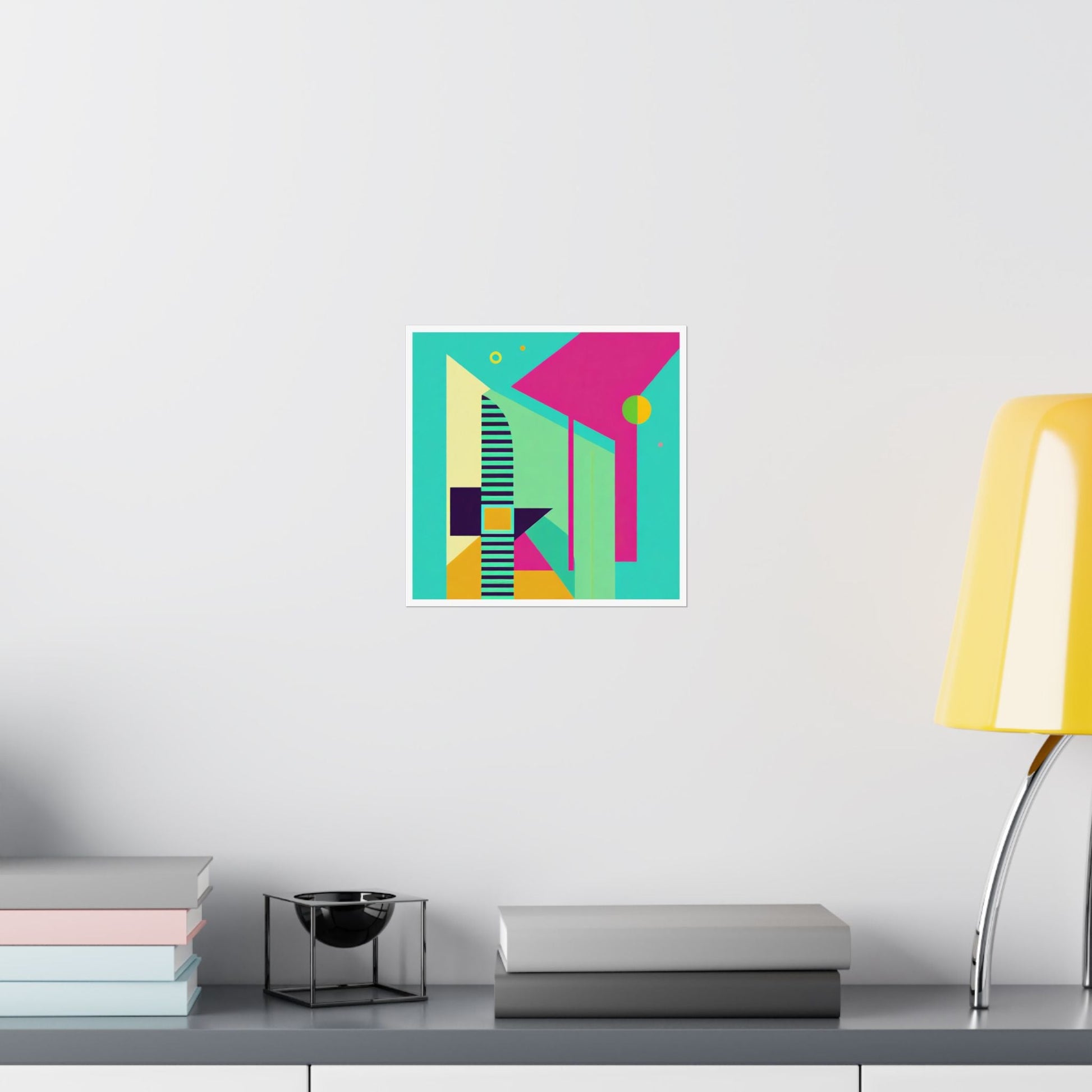 Colorful Abstract Geometric Graphic Matte Vertical Poster Modern Pop Art Deco Inspired Wall Art - POP DECO