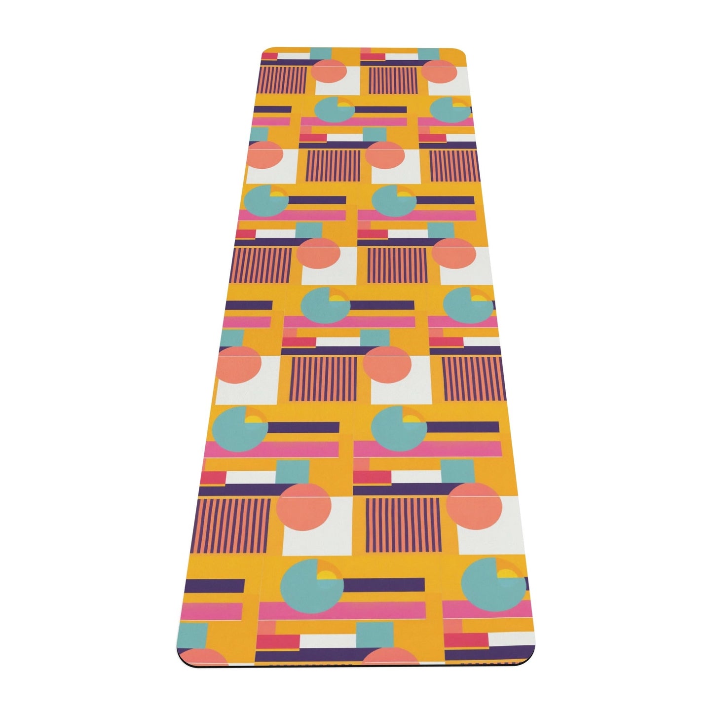 Colorful Pop Deco Geometric Retro 4mm Rubber Yoga Mat - POP DECO