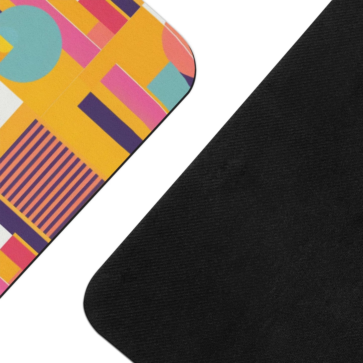 Colorful Pop Deco Geometric Retro 4mm Rubber Yoga Mat - POP DECO