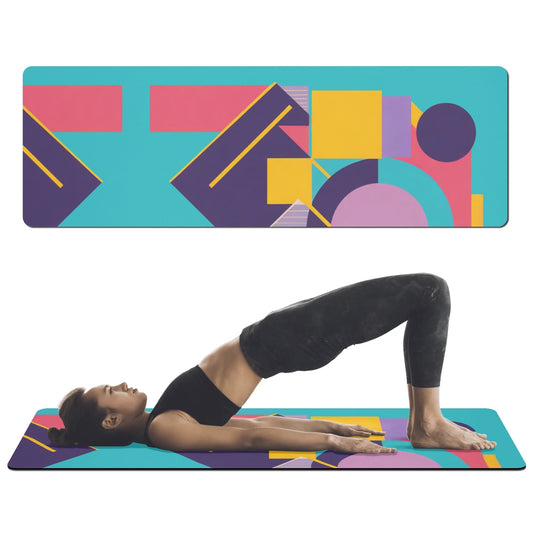 Colorful Pop Deco Geometric Retro Rubber Yoga Mat - POP DECO