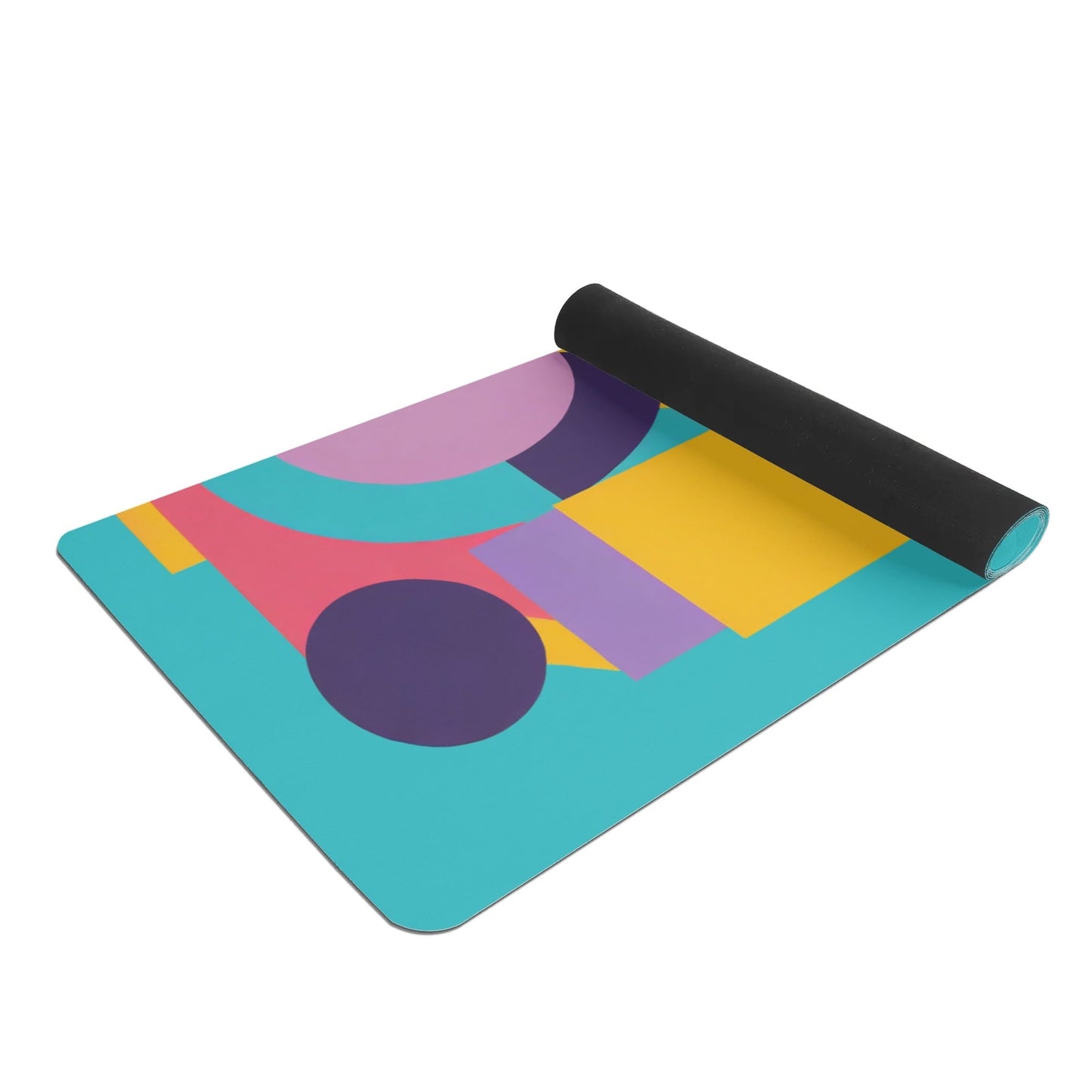 Colorful Pop Deco Geometric Retro Rubber Yoga Mat - POP DECO