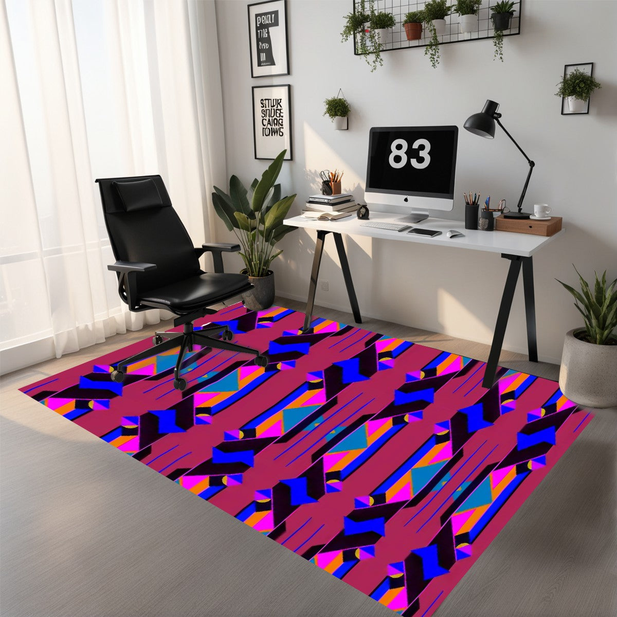 Pop Wild Geometric Colorful Abstract Area Rug (3x5) | Maximalist Eclectic Rug