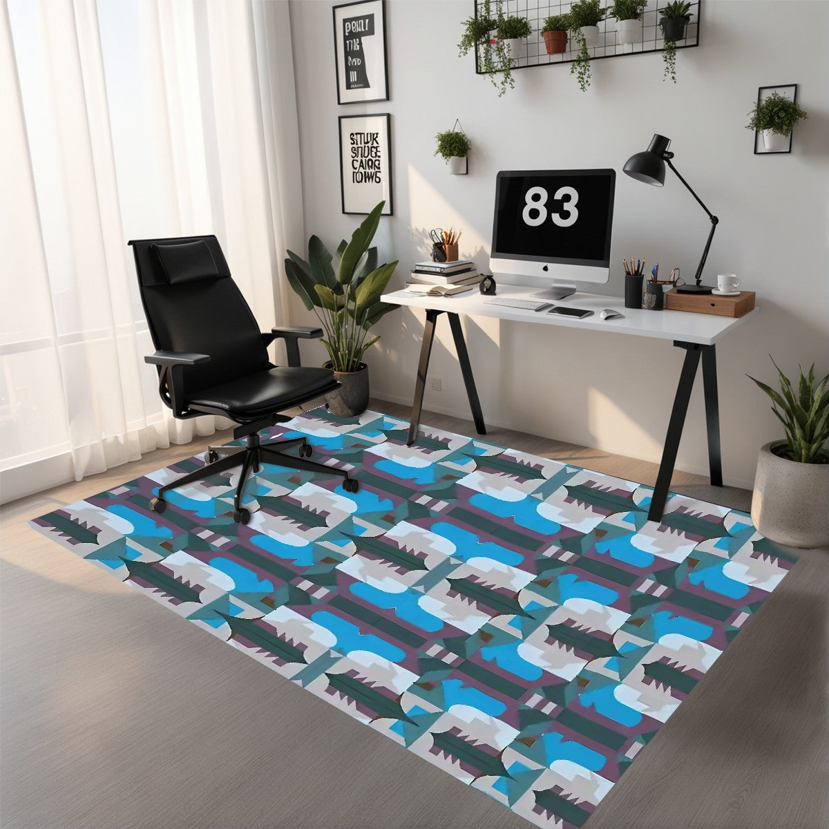 Kaleidoscope Reimagined Colorful Abstract Area Rug (3x5) - Boho Eclectic Rug