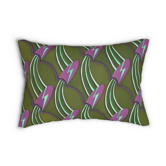 Deco Waves Abstract Modern Art Rectangular Pillow - POP DECO