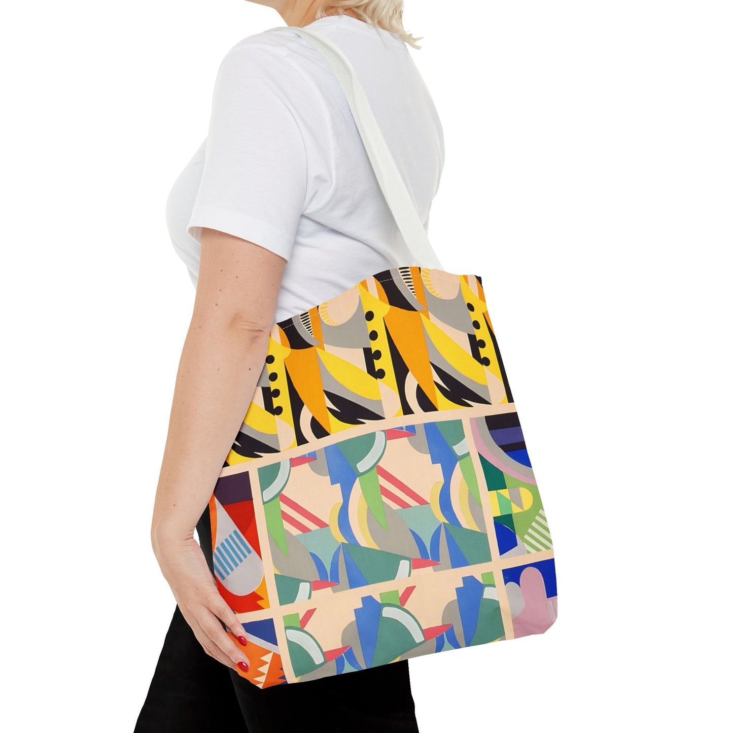 Dopamine Deco Abstract Art Tote Bag | Art Deco Kaleidoscope Colorful Bag - POP DECO