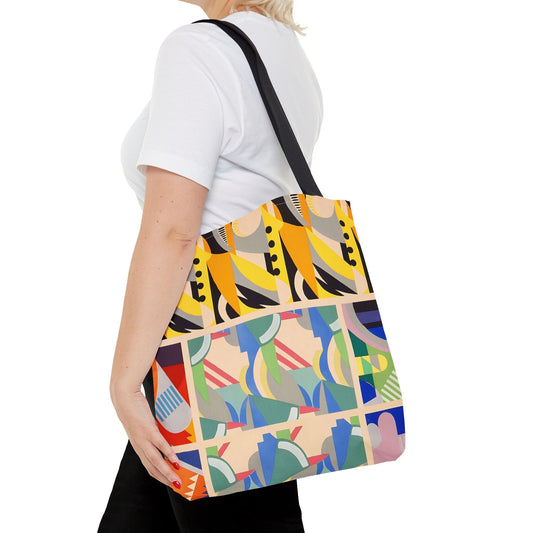 Dopamine Deco Abstract Art Tote Bag | Art Deco Kaleidoscope Colorful Bag - POP DECO