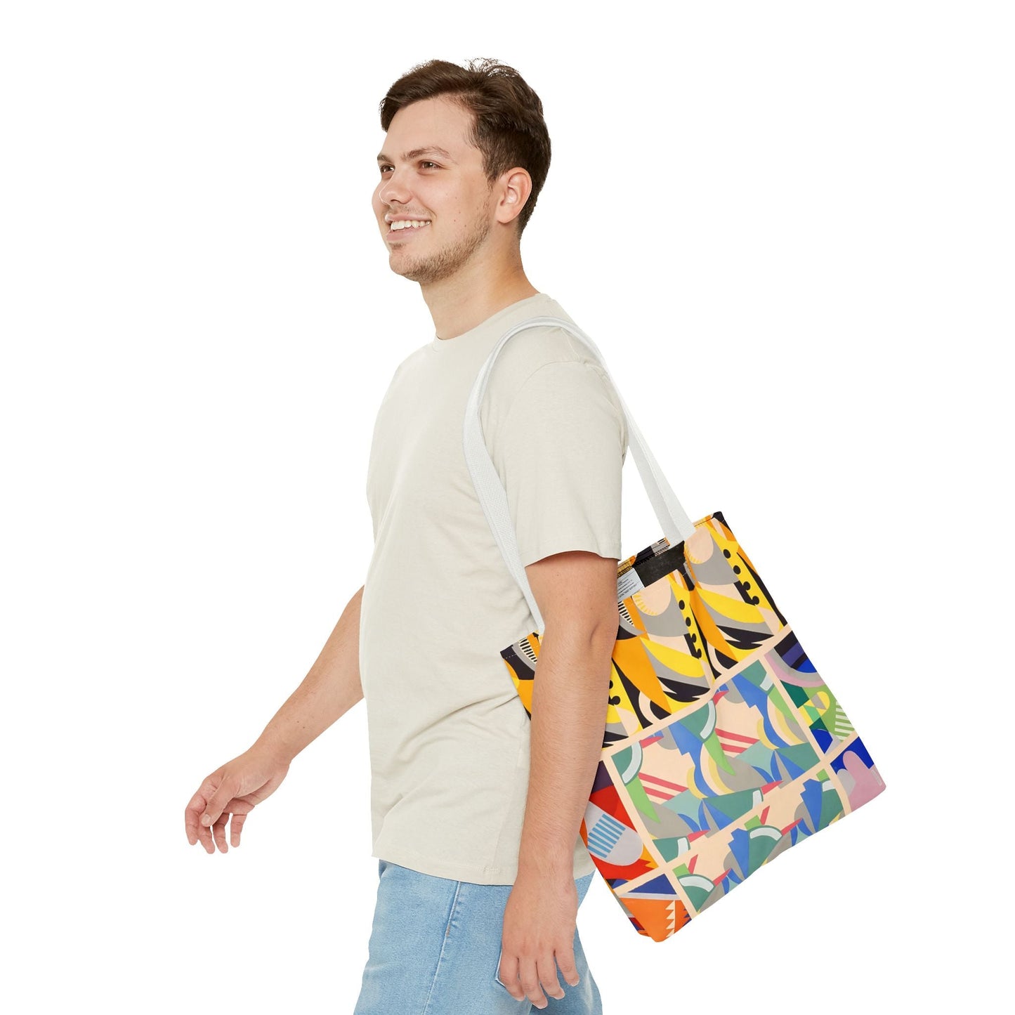 Dopamine Deco Abstract Art Tote Bag | Art Deco Kaleidoscope Colorful Bag - POP DECO