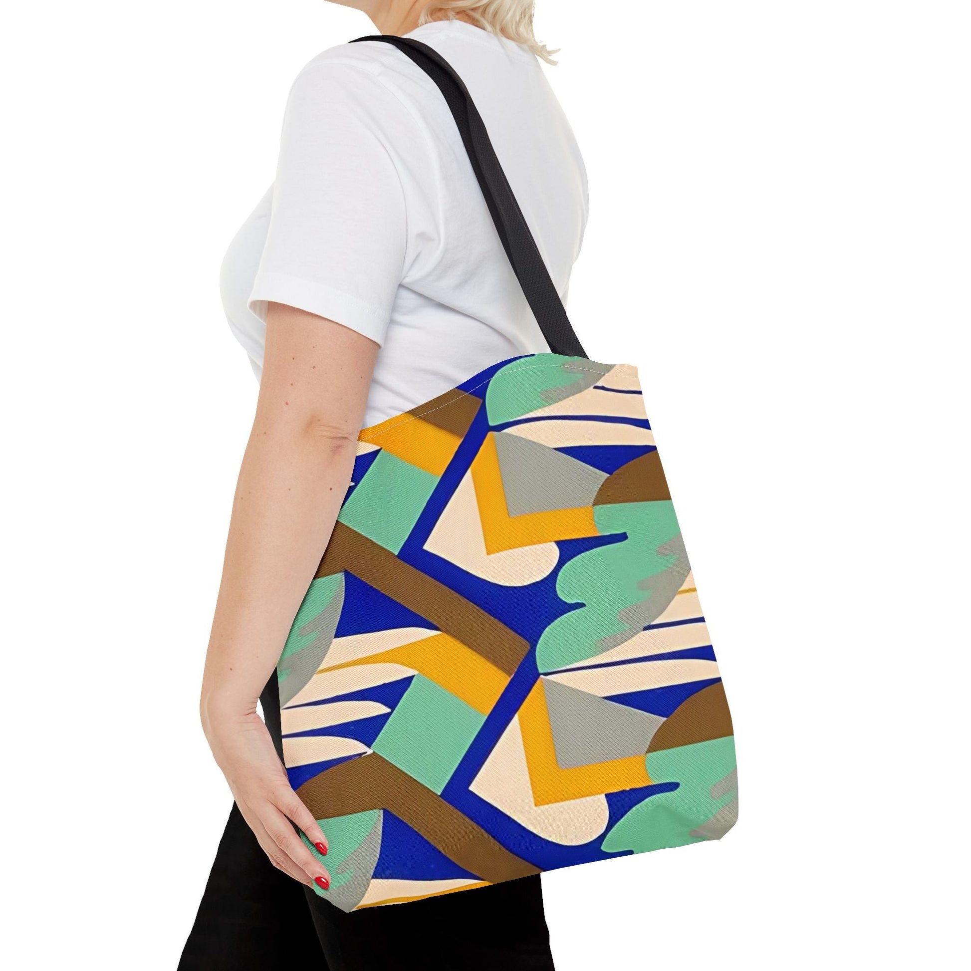 Dopamine Deco Abstract Art Tote Bag | Art Deco Kaleidoscope Colorful Eclectic Totes - POP DECO