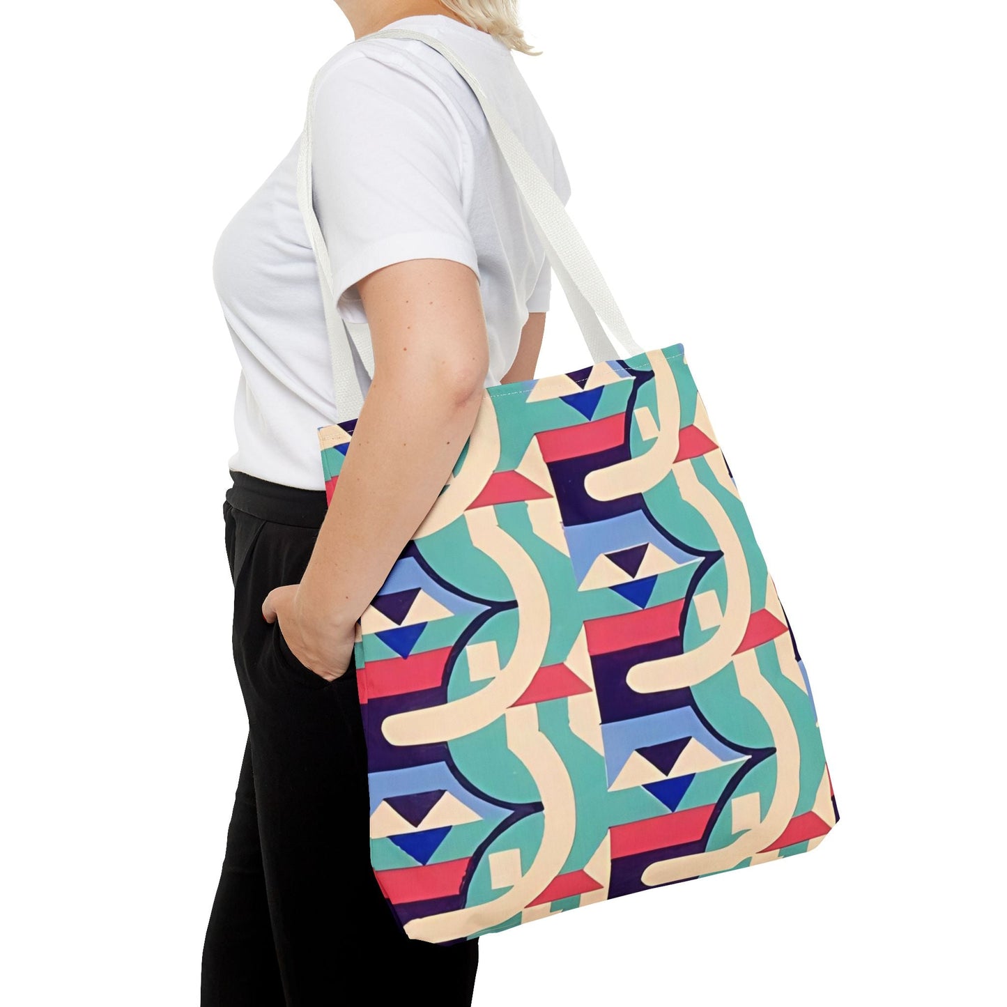 Dopamine Deco Abstract Art Tote Bag | Art Deco Kaleidoscope Colorful Eclectic Totes - POP DECO