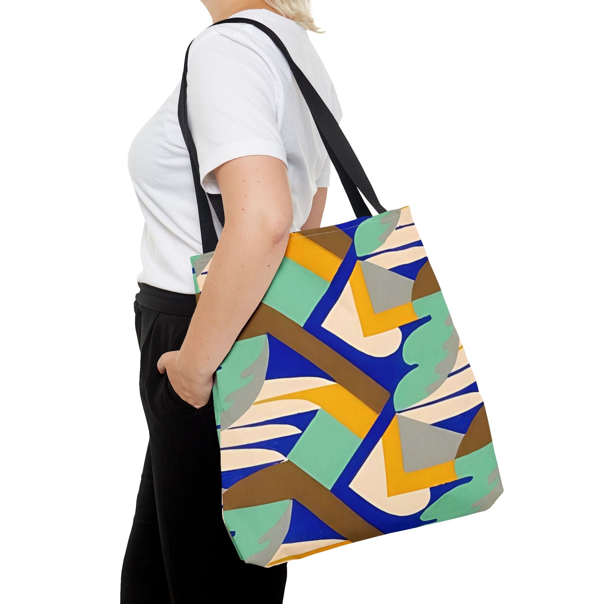 Dopamine Deco Abstract Art Tote Bag | Art Deco Kaleidoscope Colorful Eclectic Totes - POP DECO