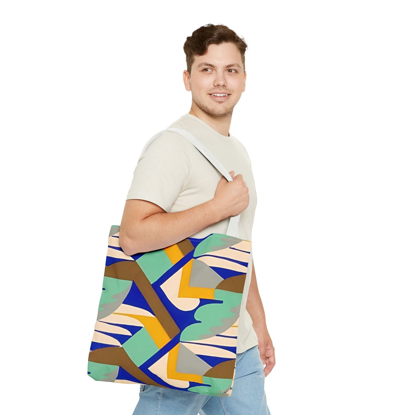 Dopamine Deco Abstract Art Tote Bag | Art Deco Kaleidoscope Colorful Eclectic Totes - POP DECO