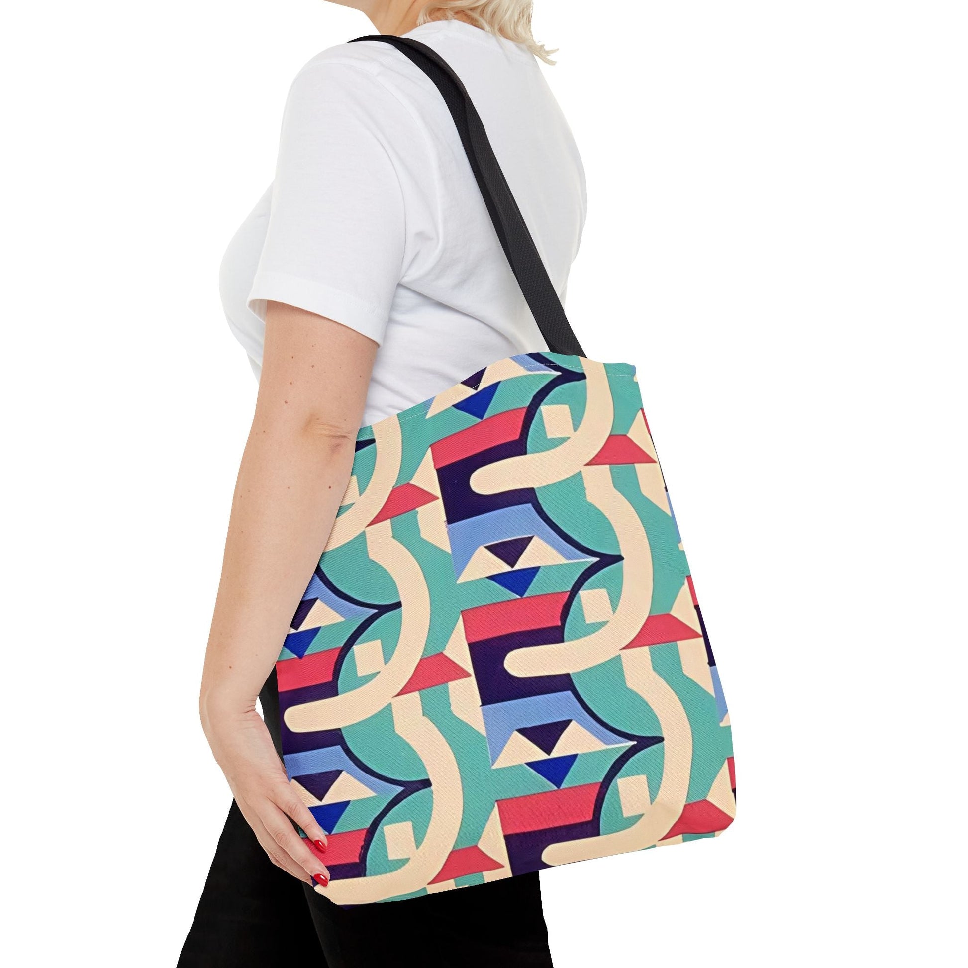 Dopamine Deco Abstract Art Tote Bag | Art Deco Kaleidoscope Colorful Eclectic Totes - POP DECO