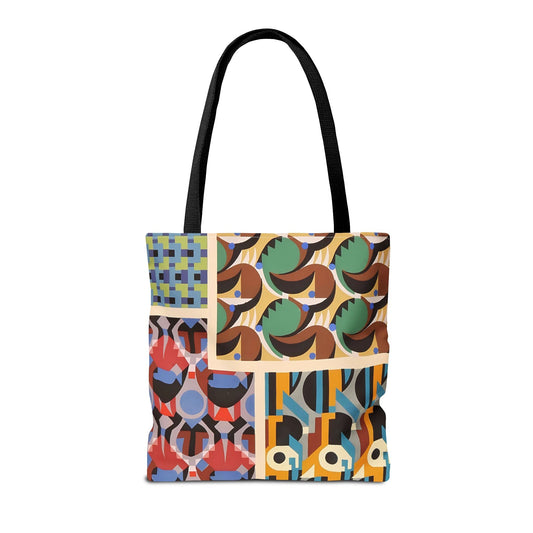 Dopamine Deco Abstract Art Tote Bag | Art Deco Kaleidoscope Colorful Eclectic Totes - POP DECO