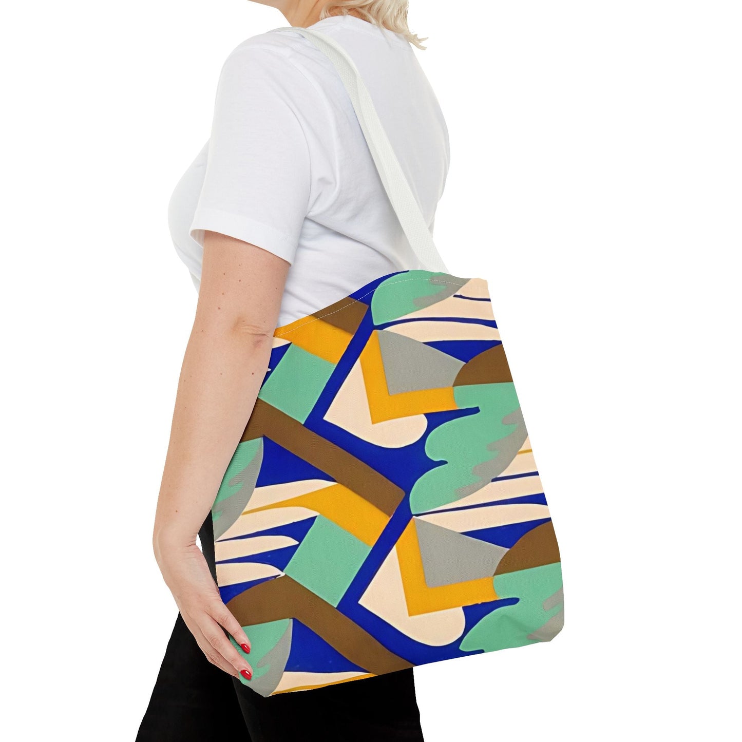 Dopamine Deco Abstract Art Tote Bag | Art Deco Kaleidoscope Colorful Eclectic Totes - POP DECO