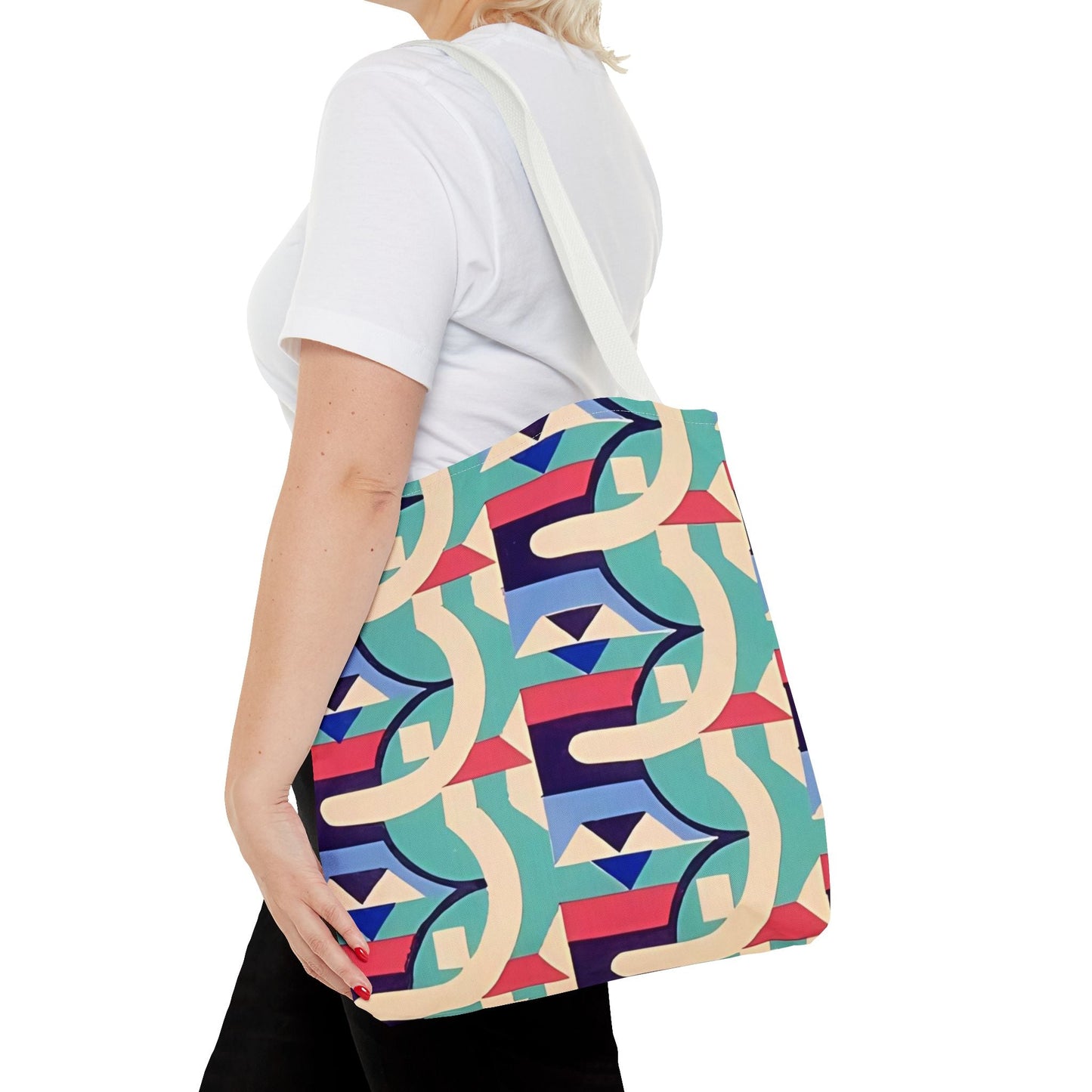 Dopamine Deco Abstract Art Tote Bag | Art Deco Kaleidoscope Colorful Eclectic Totes - POP DECO