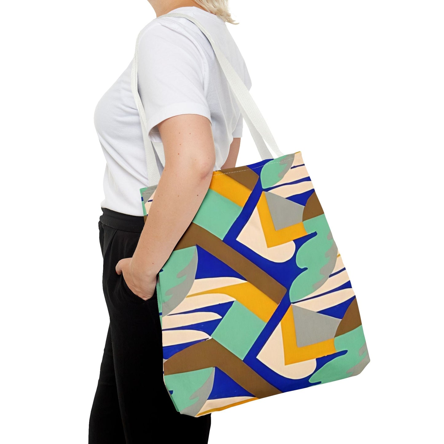 Dopamine Deco Abstract Art Tote Bag | Art Deco Kaleidoscope Colorful Eclectic Totes - POP DECO