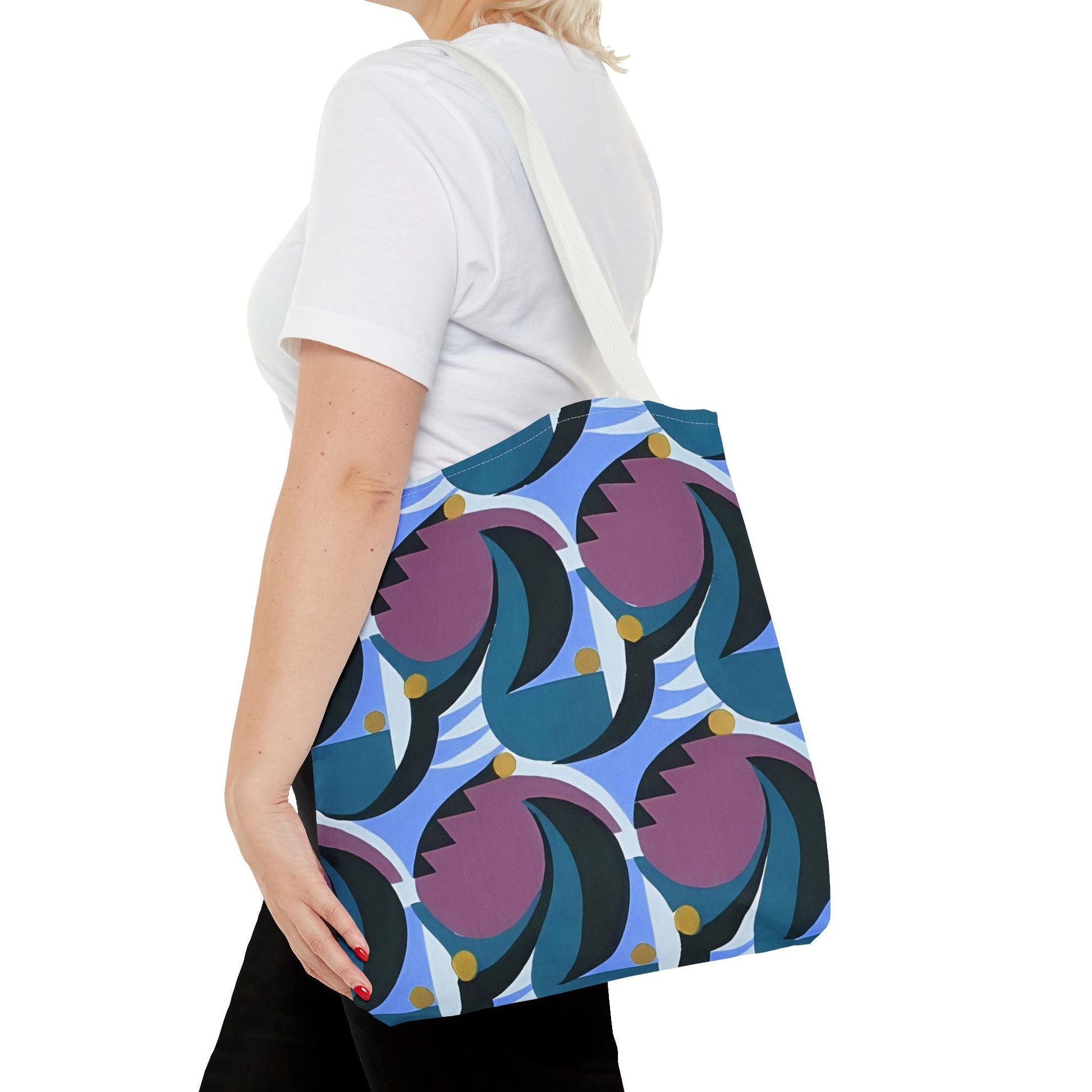 Dopamine Deco Abstract Art Tote Bag | Art Deco Kaleidoscope Colorful Neutrals Totes - POP DECO