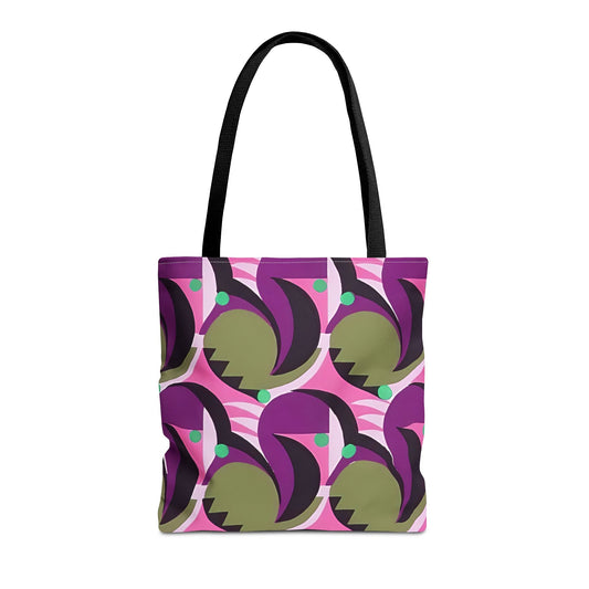 Dopamine Deco Abstract Art Tote Bag | Art Deco Kaleidoscope Colorful Neutrals Totes - POP DECO