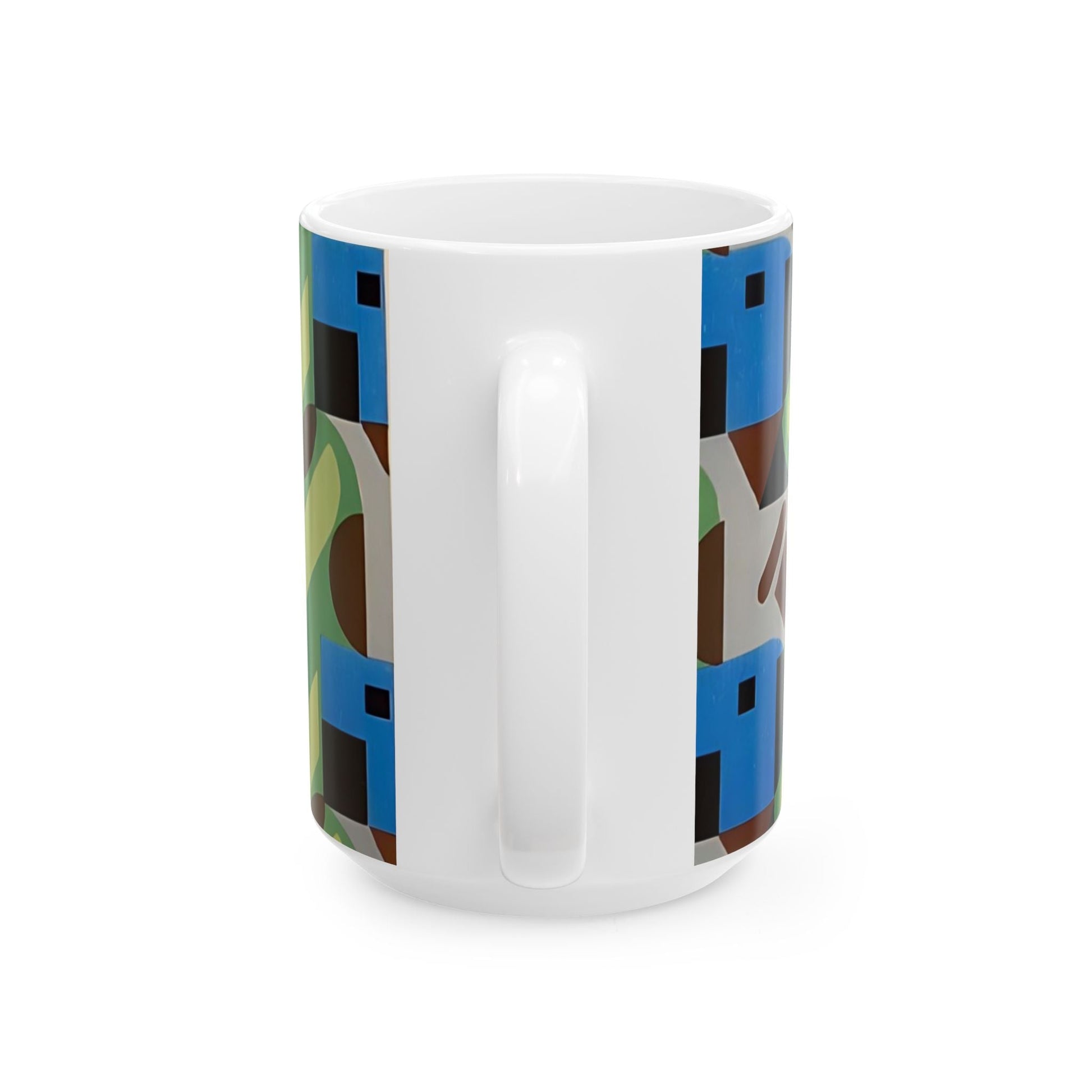 Dopamine Deco Coffee Mug | Abstract Art Deco Colorful Neutrals Ceramic Mug (11oz, 15oz) - POP DECO