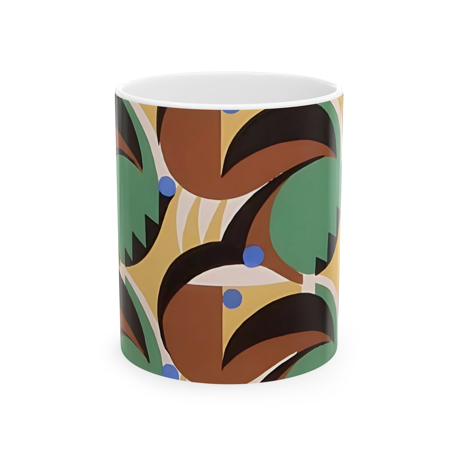 Dopamine Deco Coffee Mug | Abstract Art Deco Colorful Neutrals Ceramic Mug (11oz, 15oz) - POP DECO