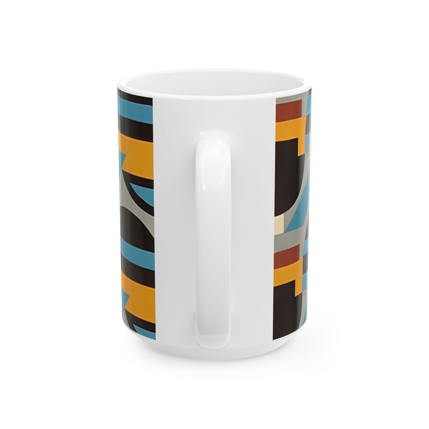 Dopamine Deco Coffee Mug | Abstract Art Deco Colorful Neutrals Ceramic Mug (11oz, 15oz) - POP DECO