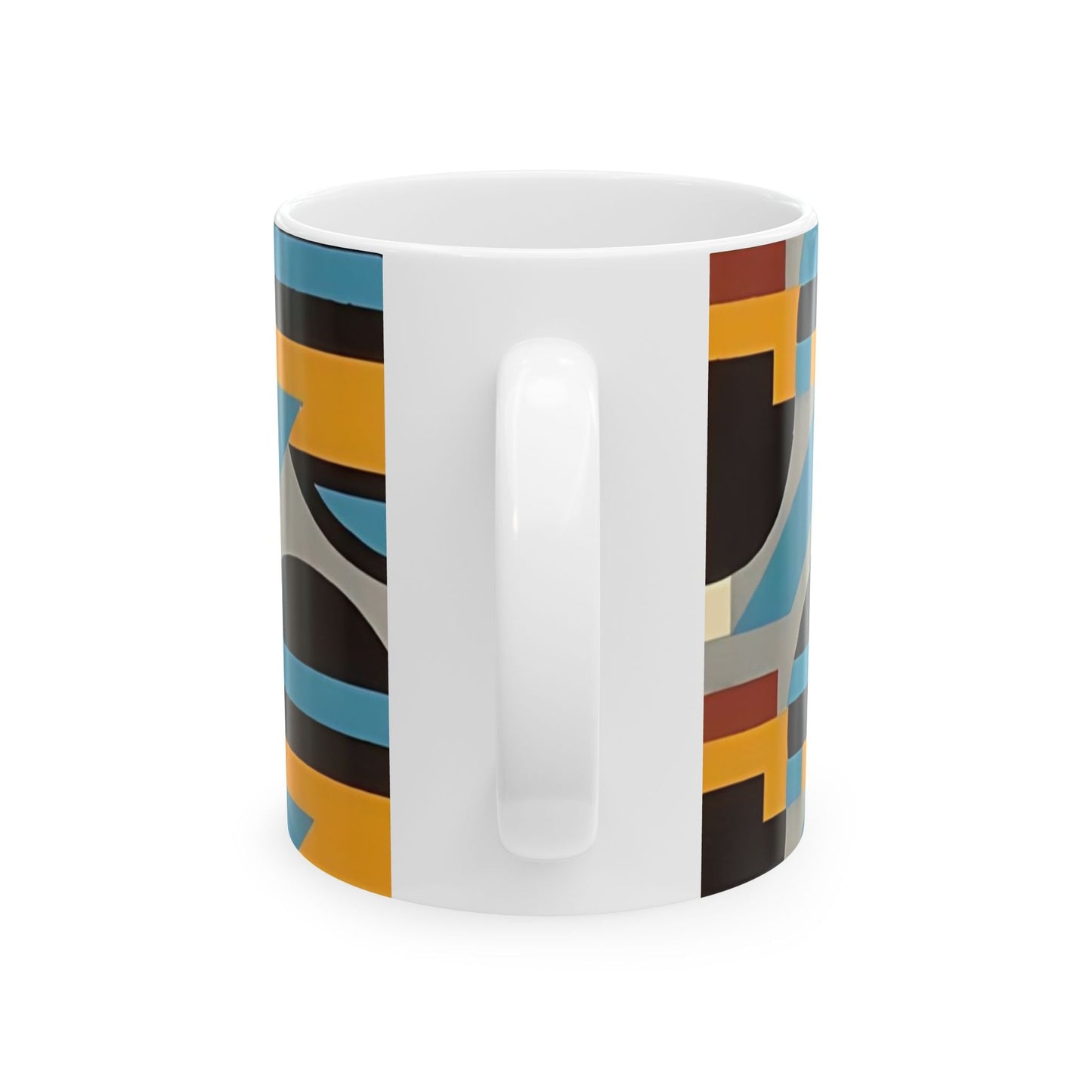 Dopamine Deco Coffee Mug | Abstract Art Deco Colorful Neutrals Ceramic Mug (11oz, 15oz) - POP DECO