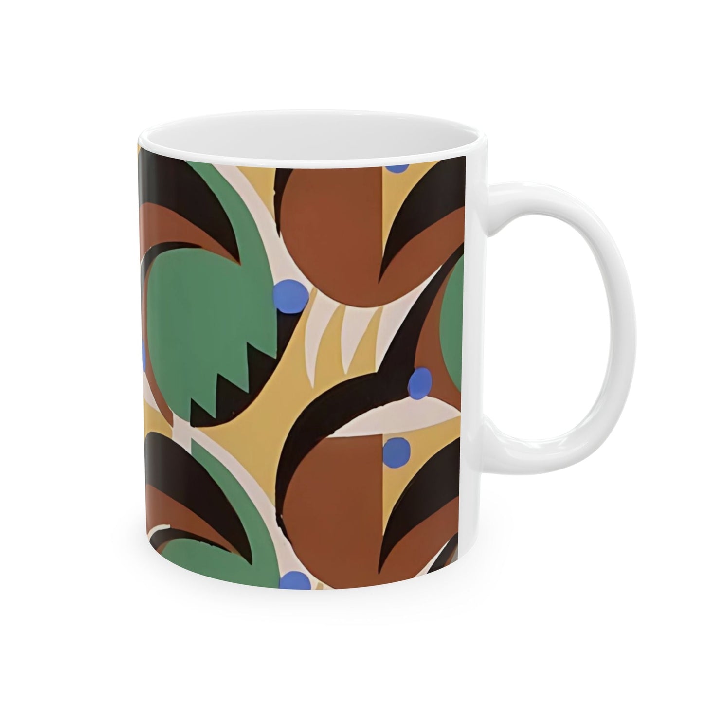 Dopamine Deco Coffee Mug | Abstract Art Deco Colorful Neutrals Ceramic Mug (11oz, 15oz) - POP DECO