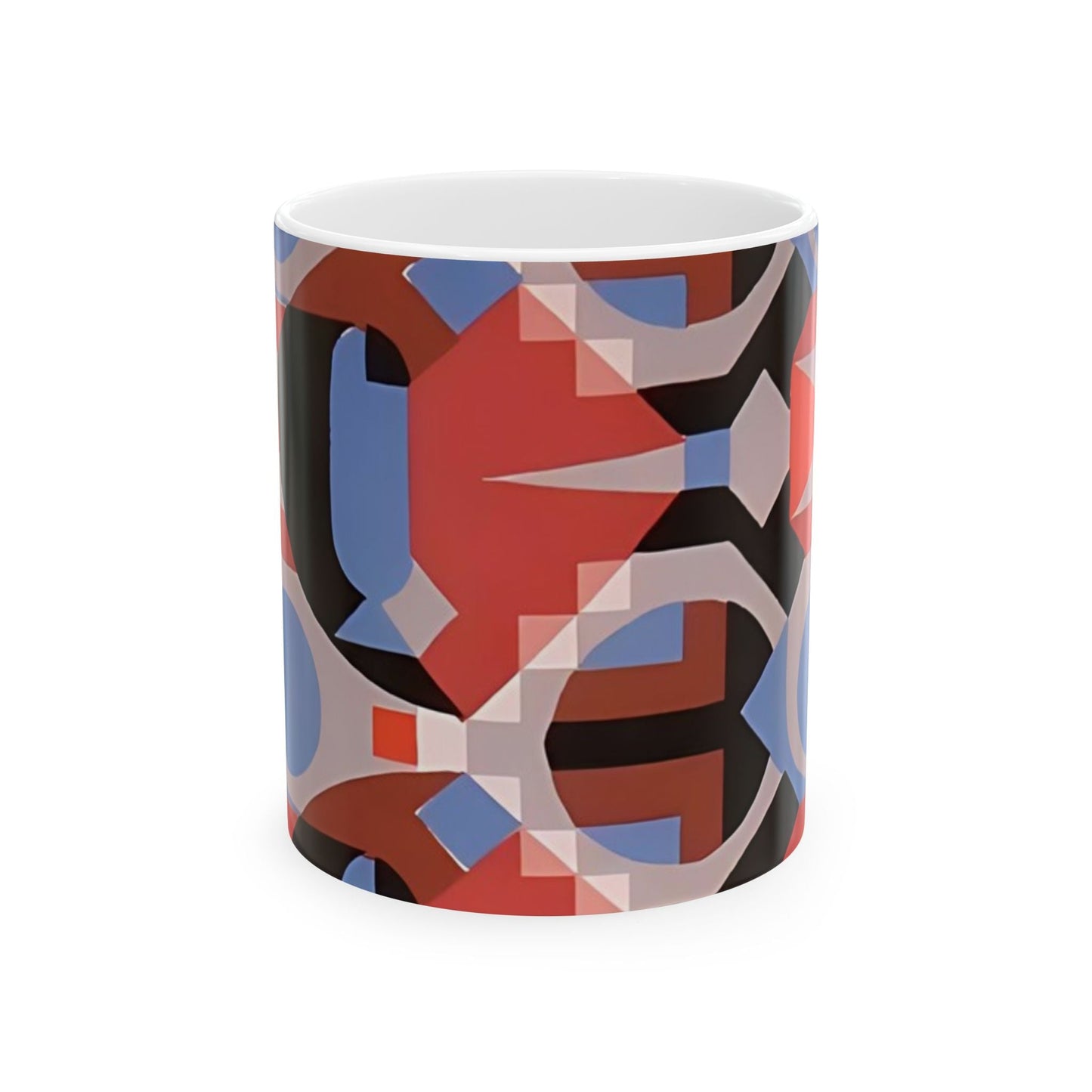 Dopamine Deco Coffee Mug | Abstract Art Deco Colorful Neutrals Ceramic Mug (11oz, 15oz) - POP DECO