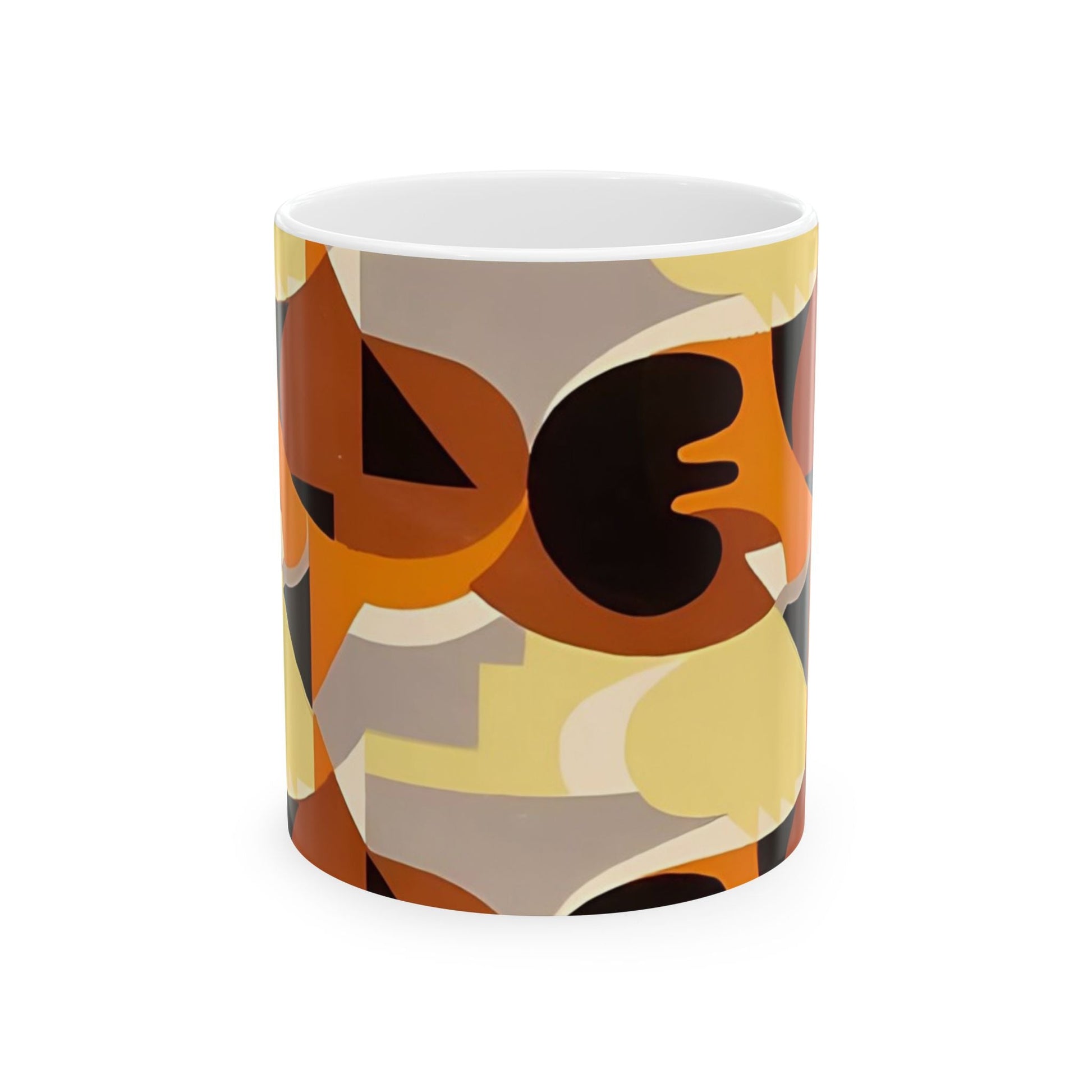 Dopamine Deco Coffee Mug | Abstract Art Deco Colorful Neutrals Ceramic Mug (11oz, 15oz) - POP DECO