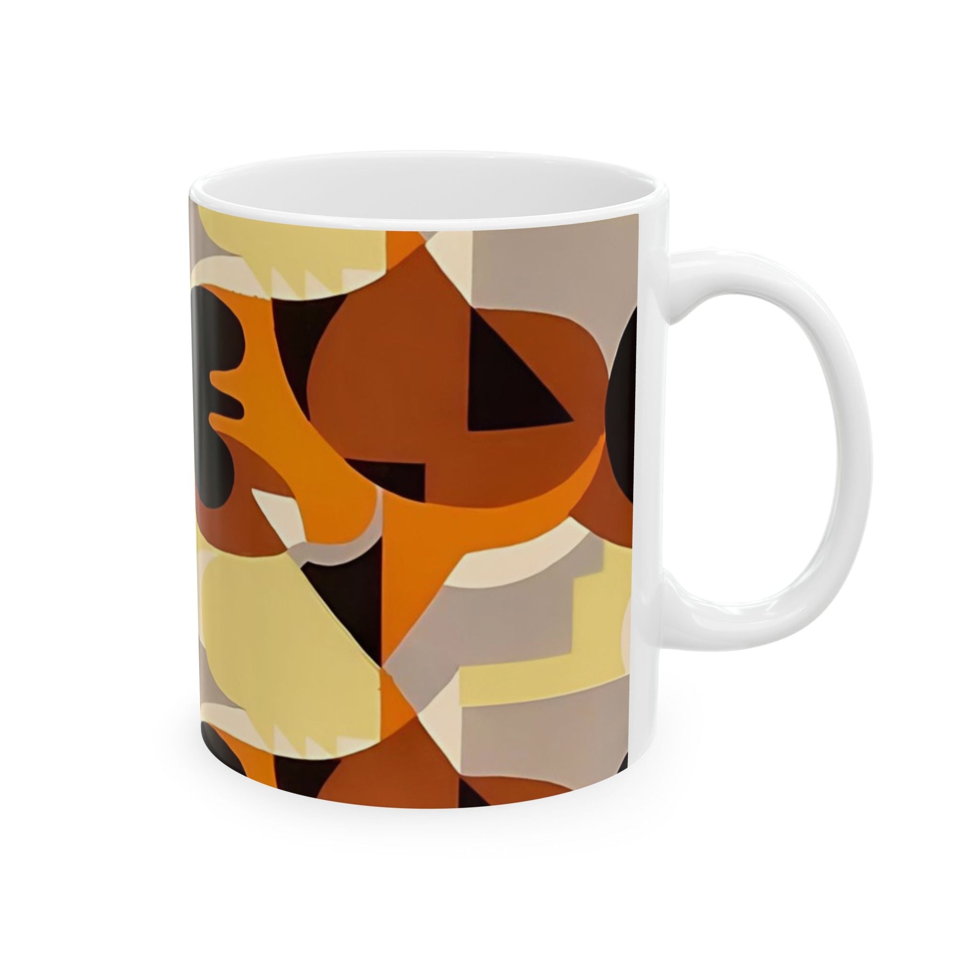 Dopamine Deco Coffee Mug | Abstract Art Deco Colorful Neutrals Ceramic Mug (11oz, 15oz) - POP DECO