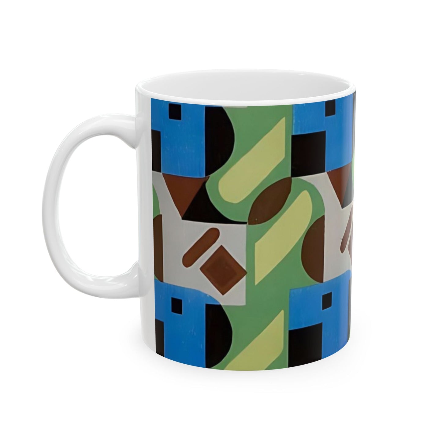 Dopamine Deco Coffee Mug | Abstract Art Deco Colorful Neutrals Ceramic Mug (11oz, 15oz) - POP DECO