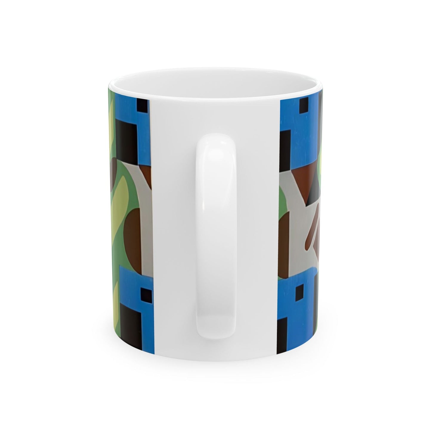 Dopamine Deco Coffee Mug | Abstract Art Deco Colorful Neutrals Ceramic Mug (11oz, 15oz) - POP DECO