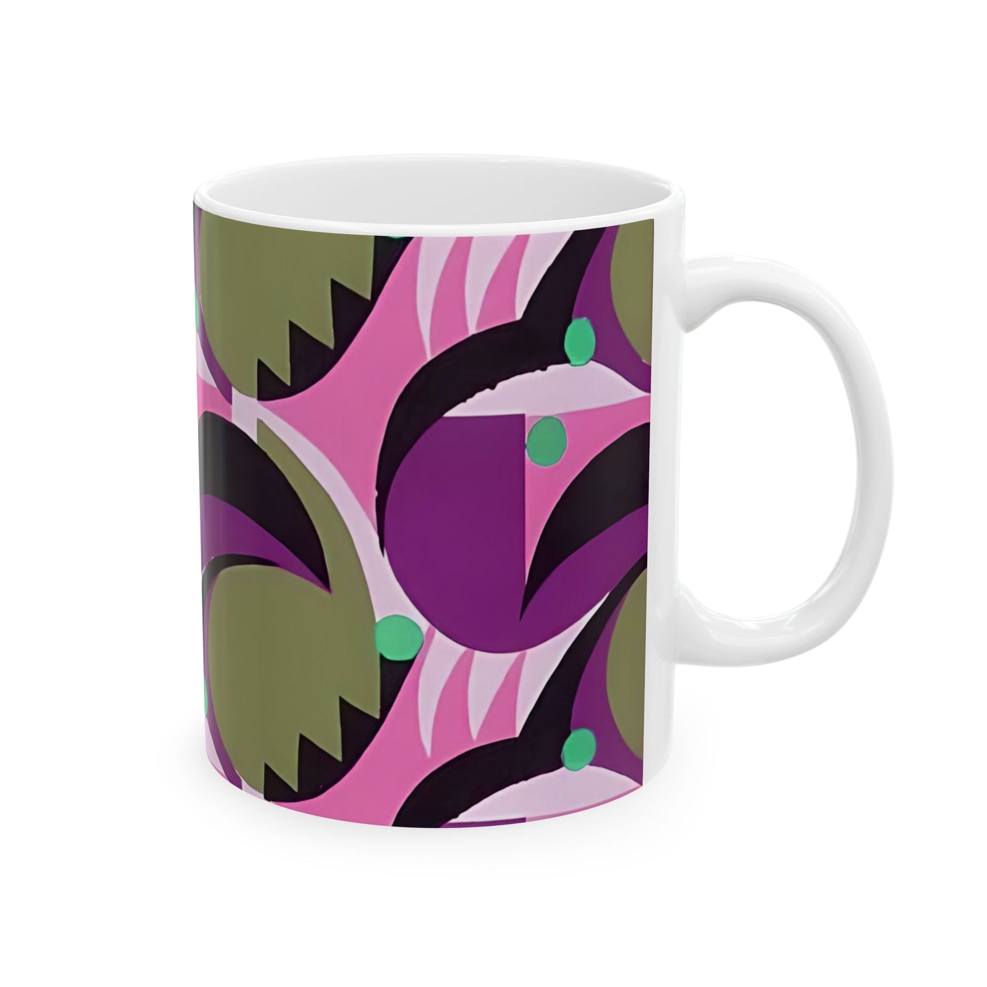 Dopamine Deco Coffee Mug | Abstract Art Deco Colorful Neutrals Ceramic Mug (11oz, 15oz) - POP DECO