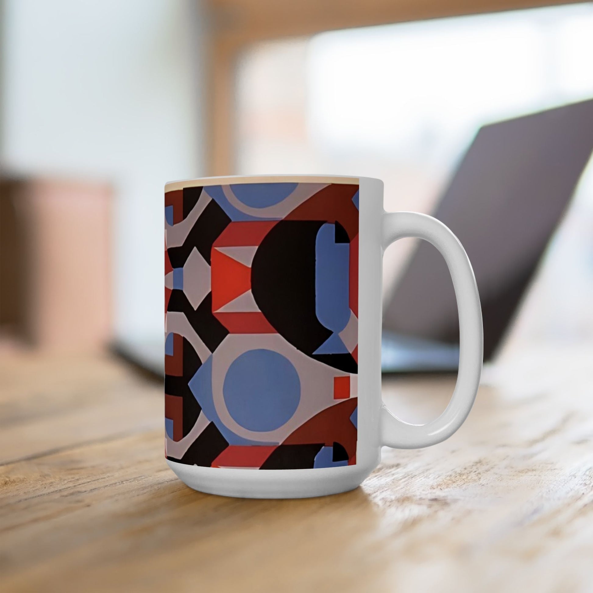 Dopamine Deco Coffee Mug | Abstract Art Deco Colorful Neutrals Ceramic Mug (11oz, 15oz) - POP DECO