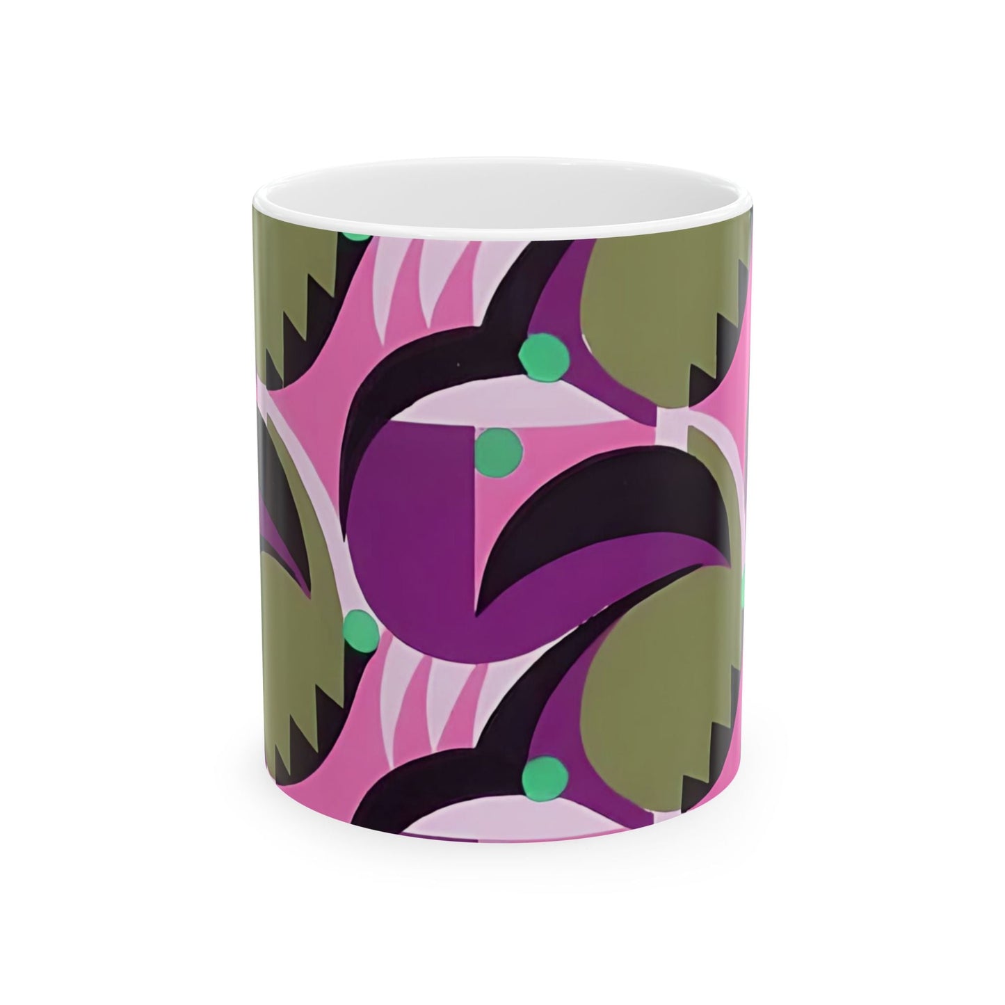 Dopamine Deco Coffee Mug | Abstract Art Deco Colorful Neutrals Ceramic Mug (11oz, 15oz) - POP DECO