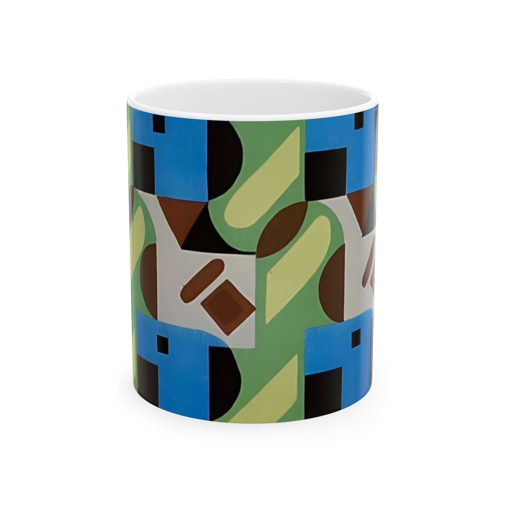 Dopamine Deco Coffee Mug | Abstract Art Deco Colorful Neutrals Ceramic Mug (11oz, 15oz) - POP DECO